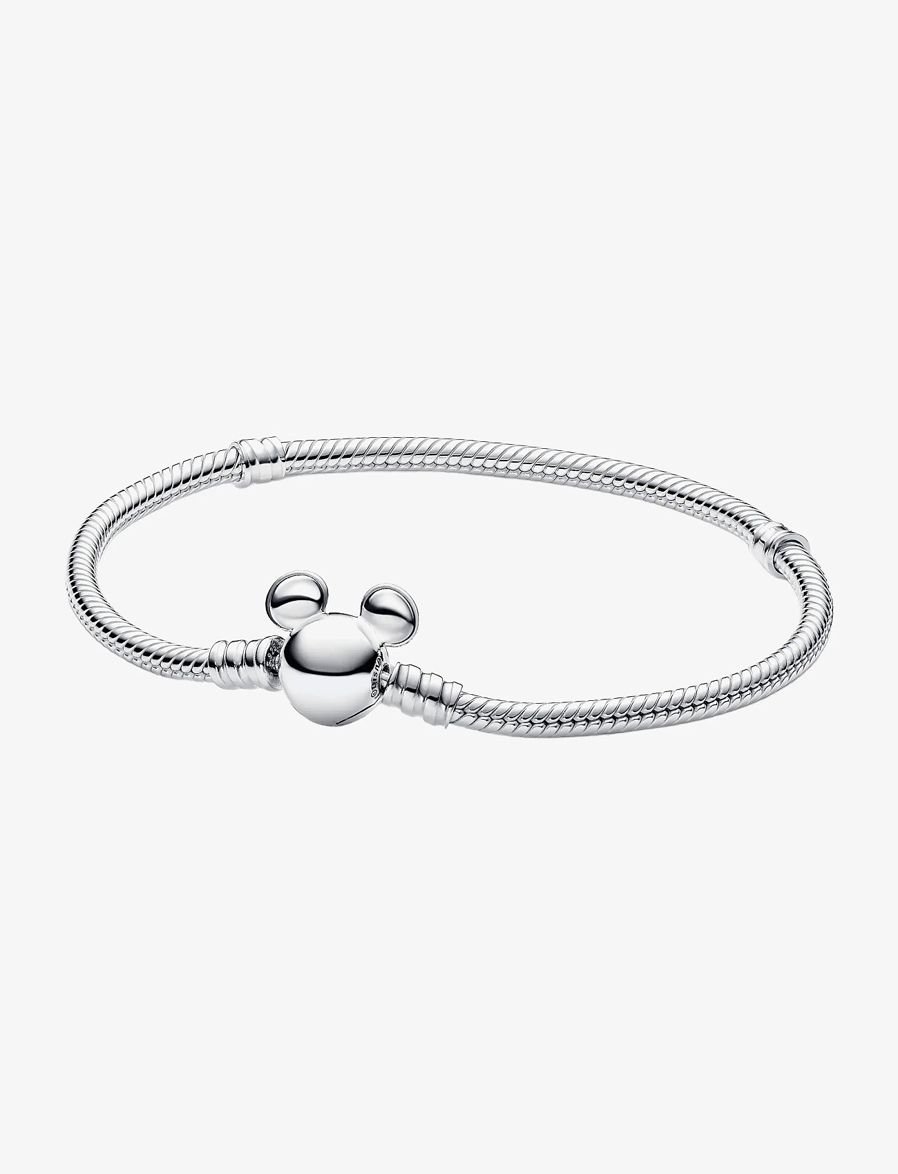 Pandora - Disney snake chain sterling silver bracelet with Mickey Mouse clasp - kedjearmband - no color - 1