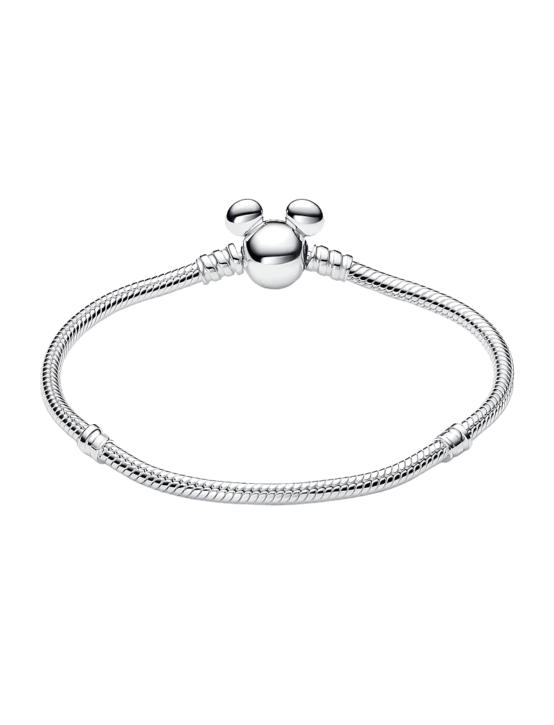 Pandora - Disney snake chain sterling silver bracelet with Mickey Mouse clasp - kedjearmband - no color - 2