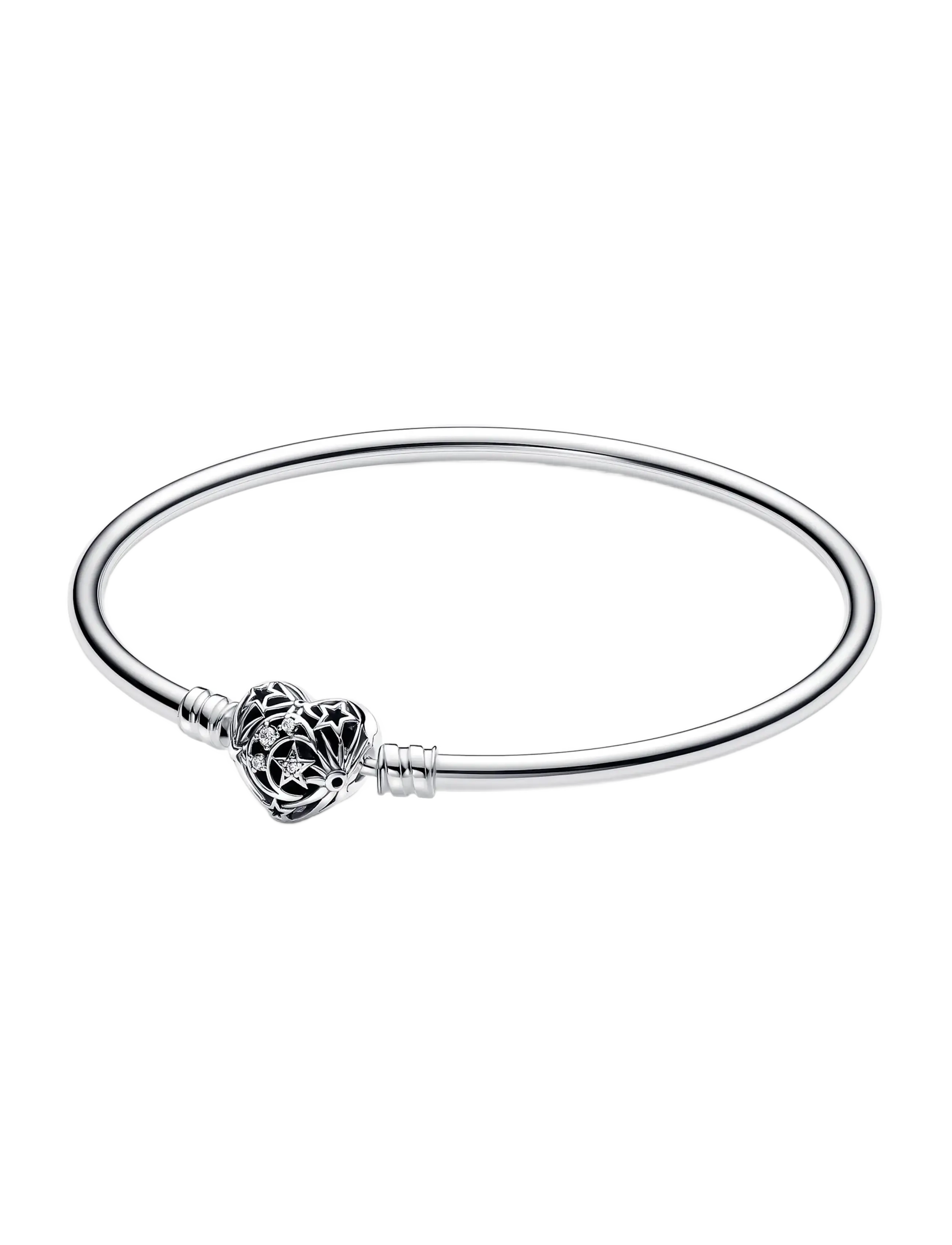 Pandora Sterling silver bangle with heart - Accessories - CLEAR / undefined