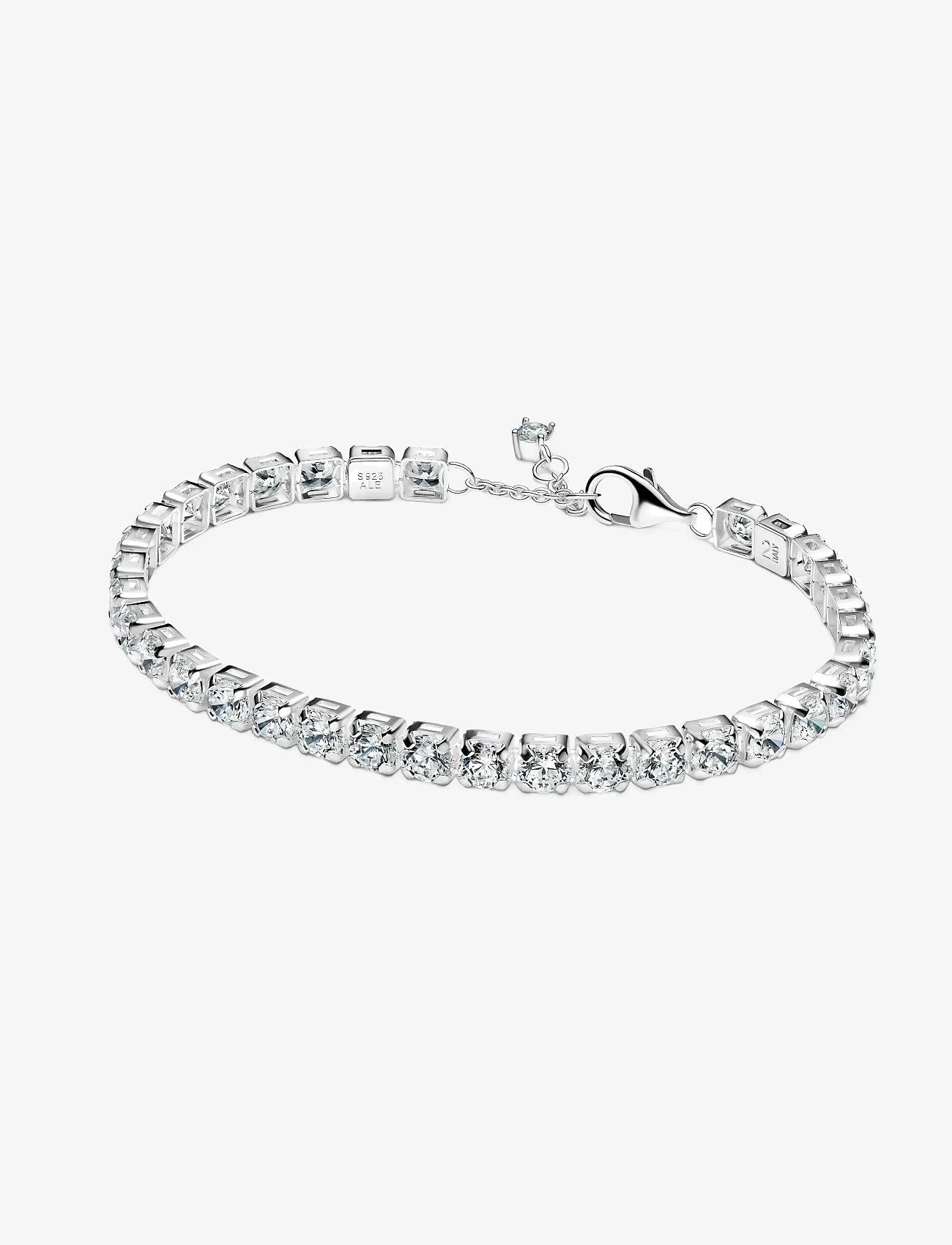 Pandora - Sterling silver tennis bracelet with clear cubic zirconia - kedjearmband - clear - 1