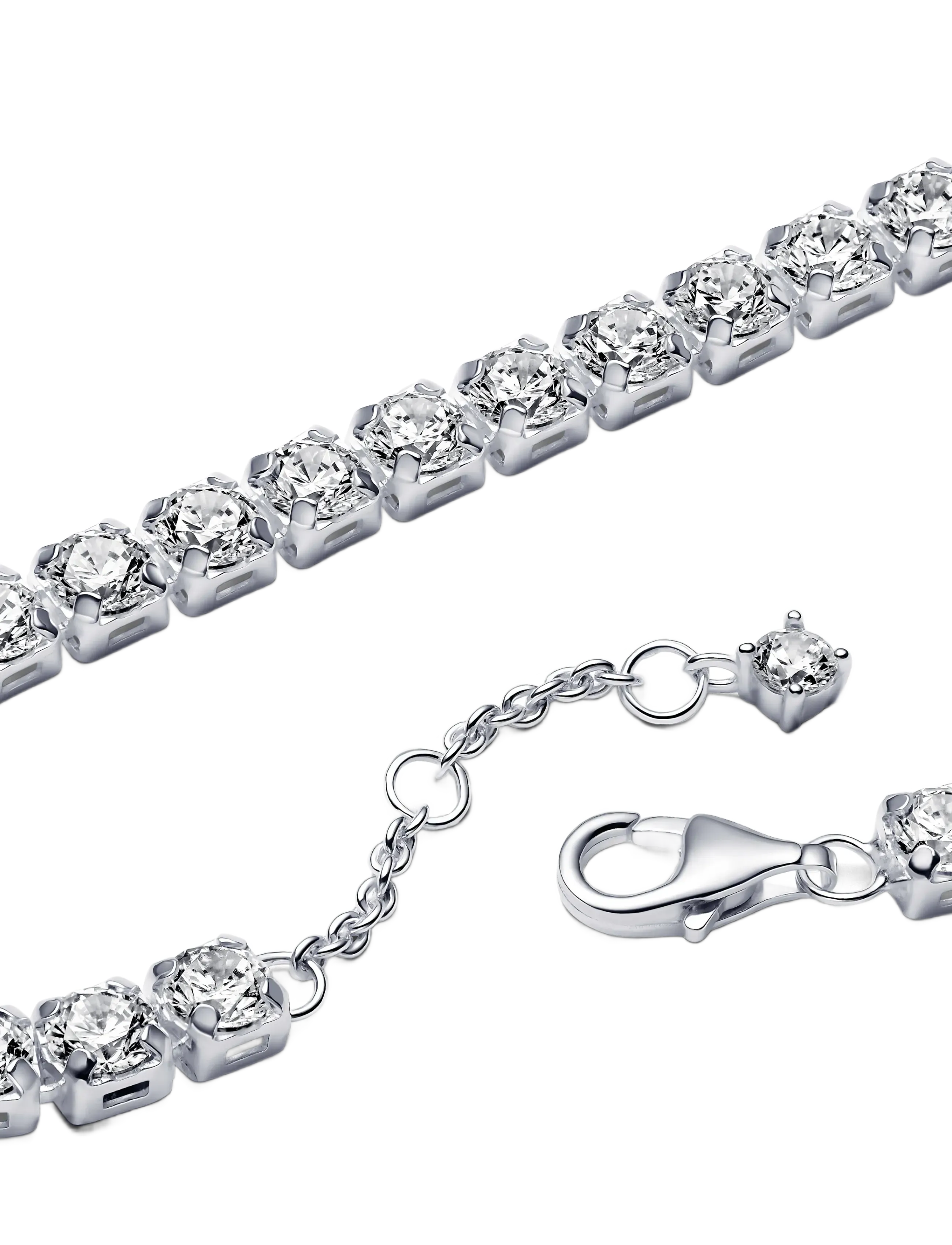 Pandora - Sparkling Bold Tennis Bracelet - kettenarmbänder - clear - 2
