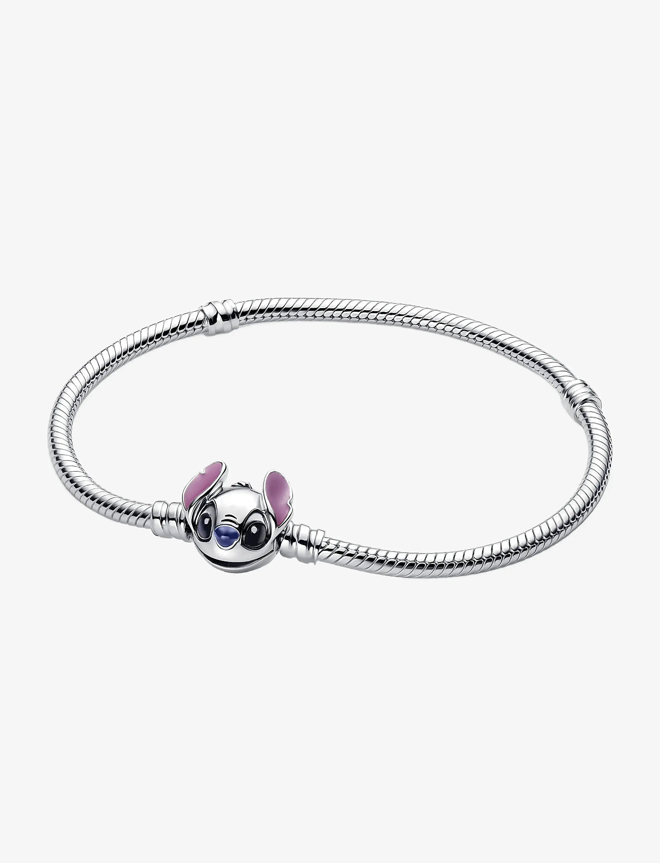 Pandora - Disney Stitch snake chain sterling silver bracelet with purple, black and blue enamel - kedjearmband - purple - 1