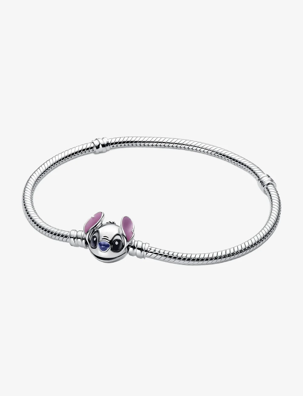 Pandora - Disney Stitch snake chain sterling silver bracelet with purple, black and blue enamel - käeketid - purple - 1