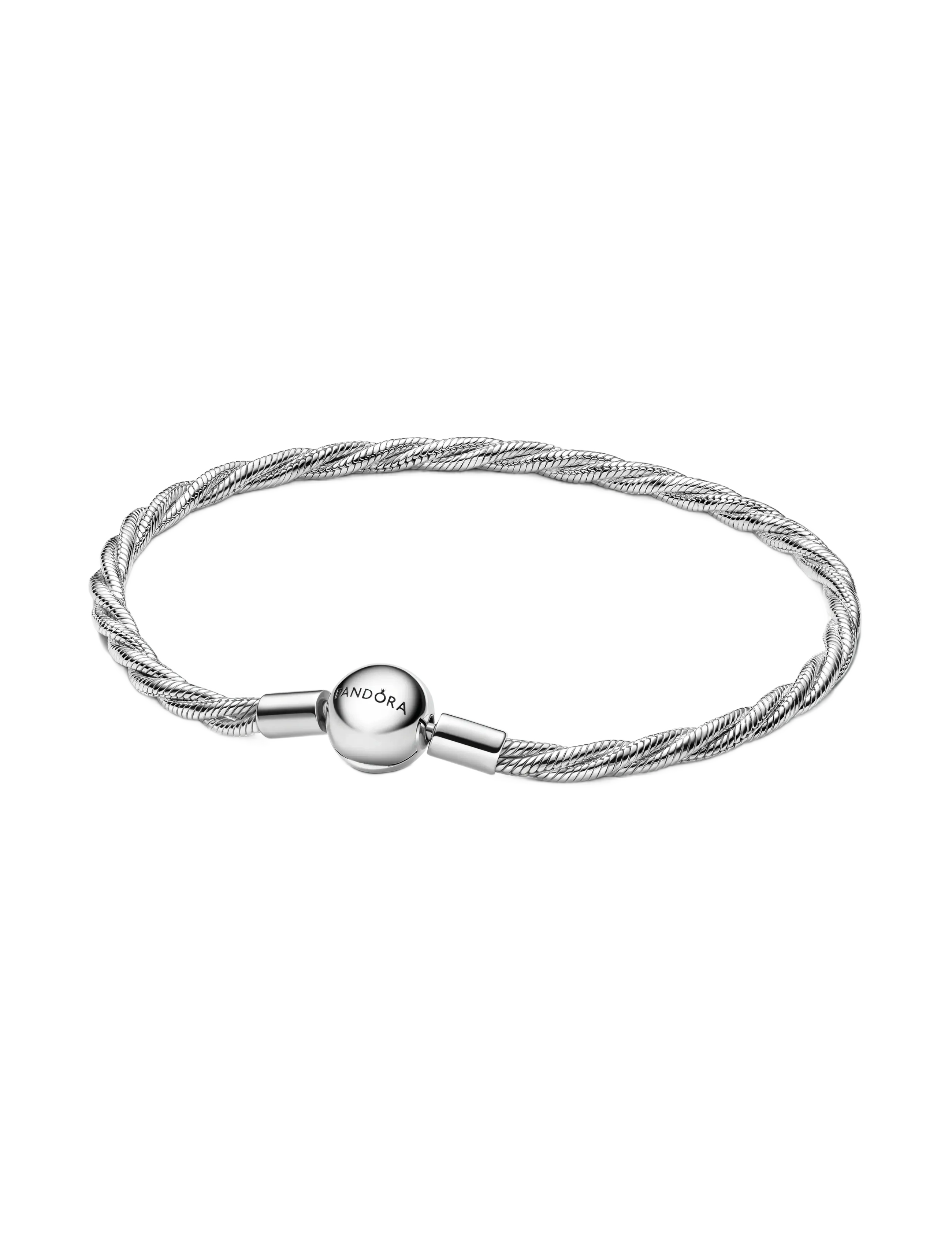 Twisted snake chain sterling silver bracelet - NO COLOR