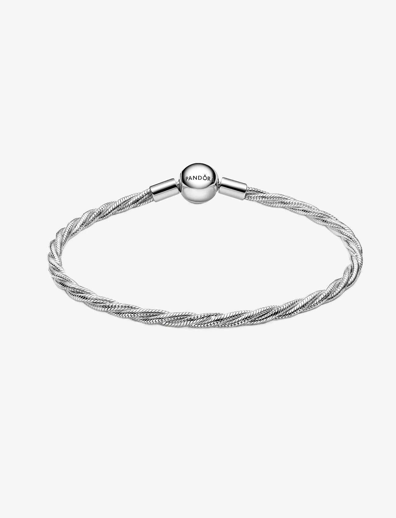 Pandora - Twisted snake chain sterling silver bracelet - kedjearmband - no color - 2