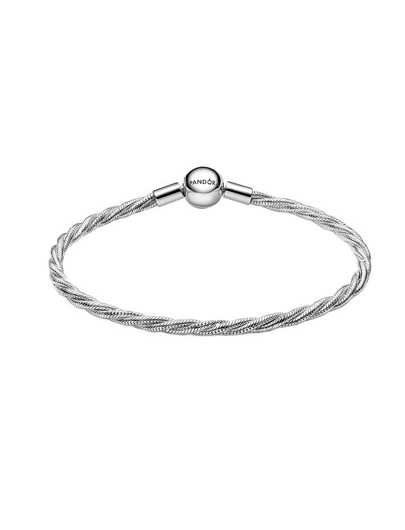 Pandora - Twisted snake chain sterling silver bracelet - käeketid - no color - 2