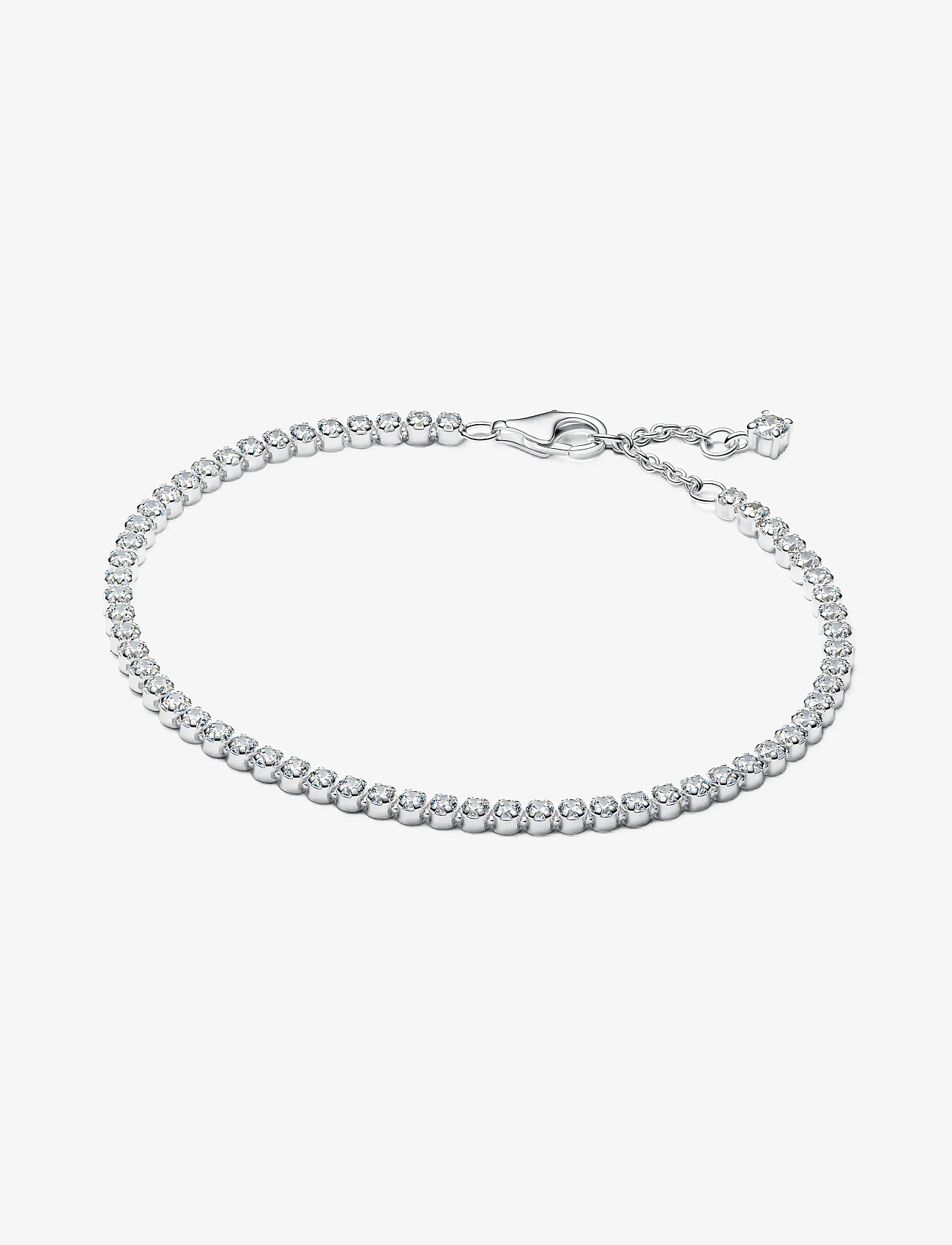 Pandora - Sterling silver tennis bracelet with clear cubic zirconia - kædearmbånd - clear - 1