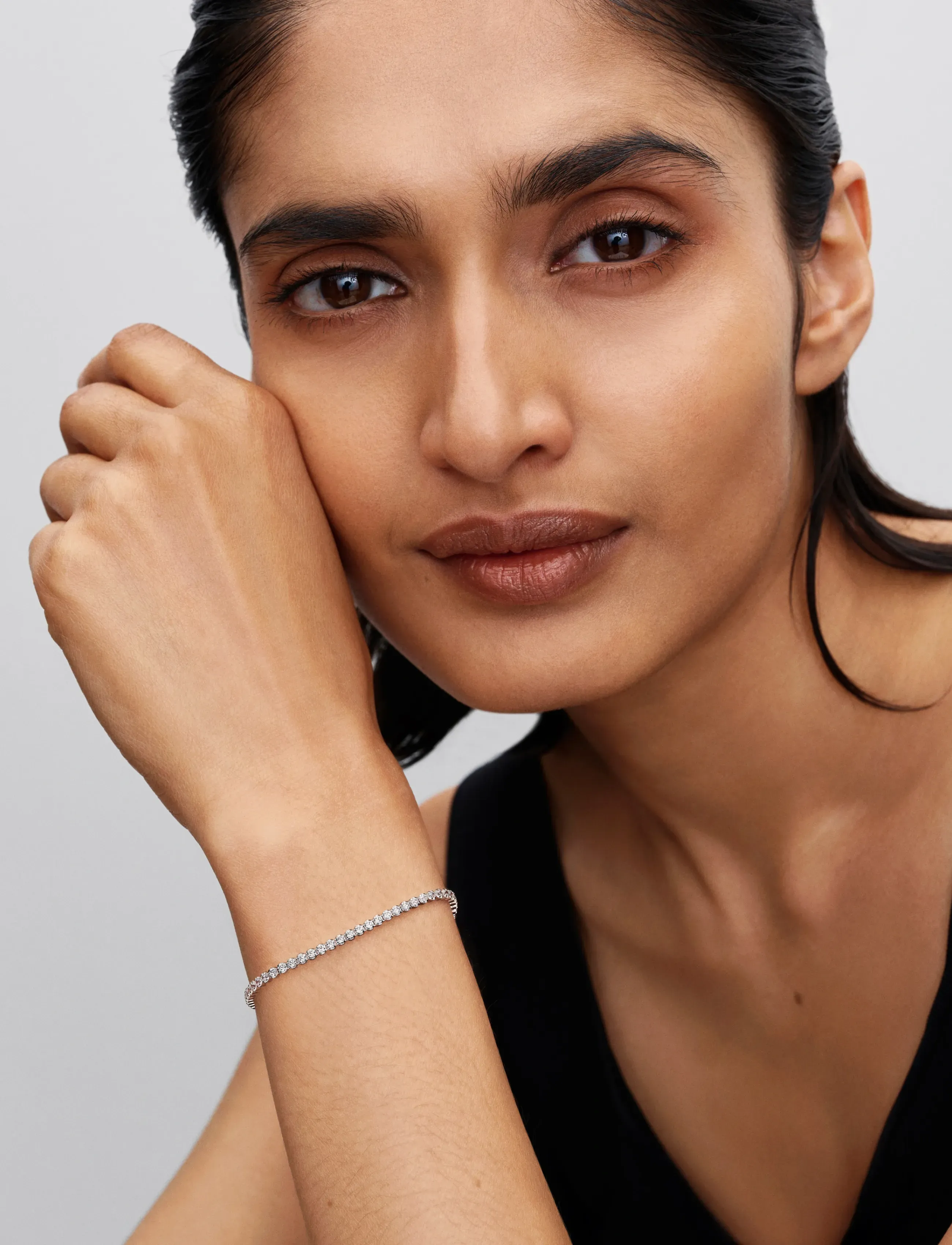 Pandora Sterling Silver Tennis Bracelet With Clear Cubic Zirconia, 16 cm, Bracelets, Silber - Chain Frauen