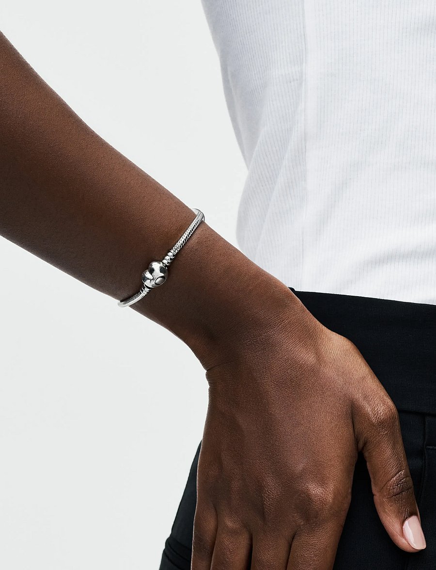 Pandora - Snake chain sterling silver bracelet - no color - 0