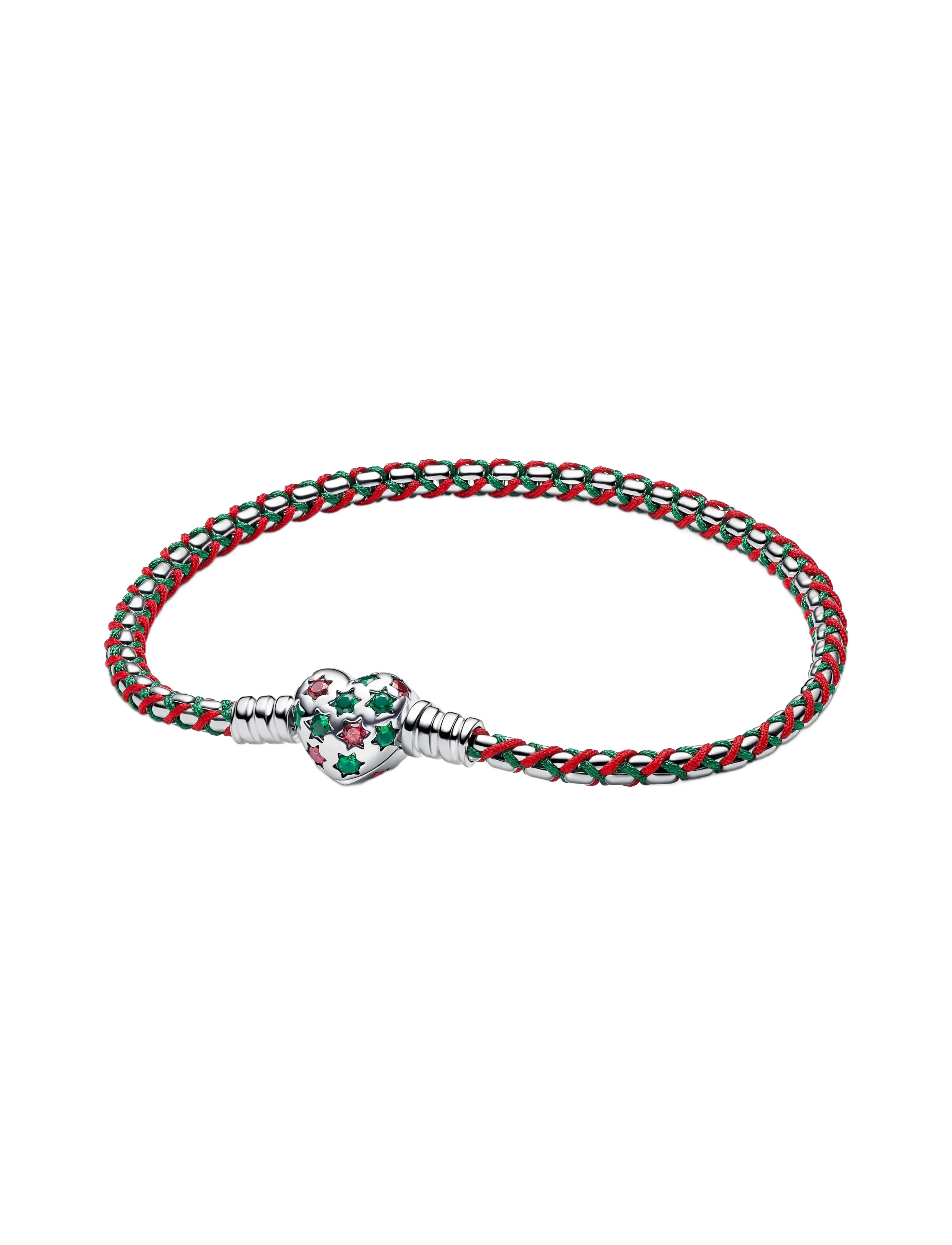 Pandora Peppermint Cord Box Chain Bracelet - Armbånd - RED / red