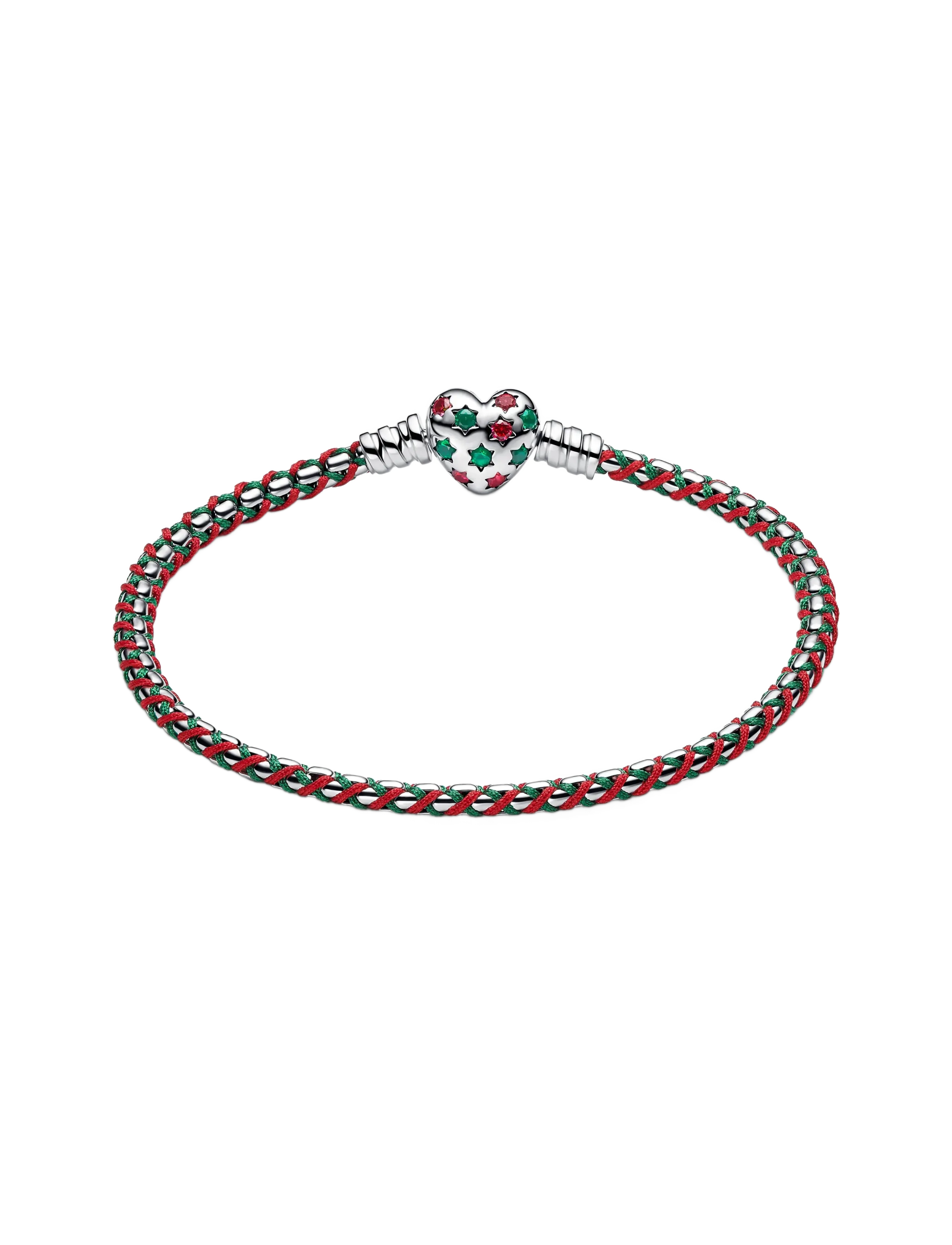 Pandora - Peppermint Cord Box Chain Bracelet - red - 2