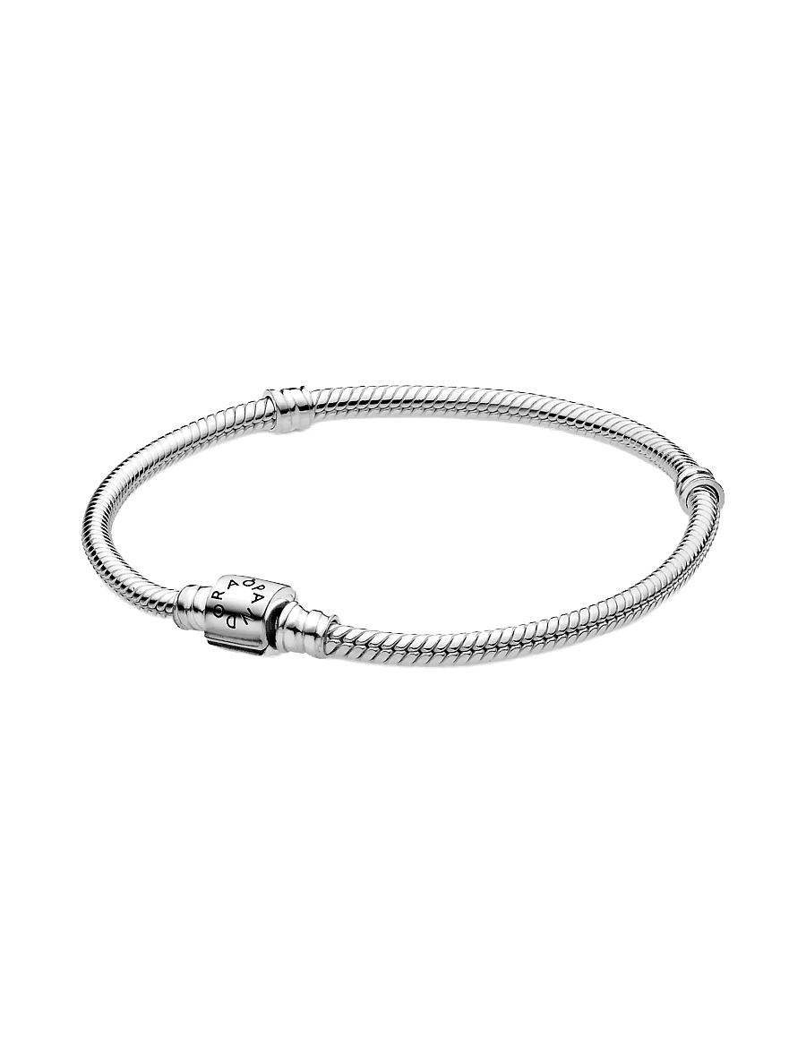 Pandora - Snake chain sterling silver bracelet - kettenarmbänder - no color - 1