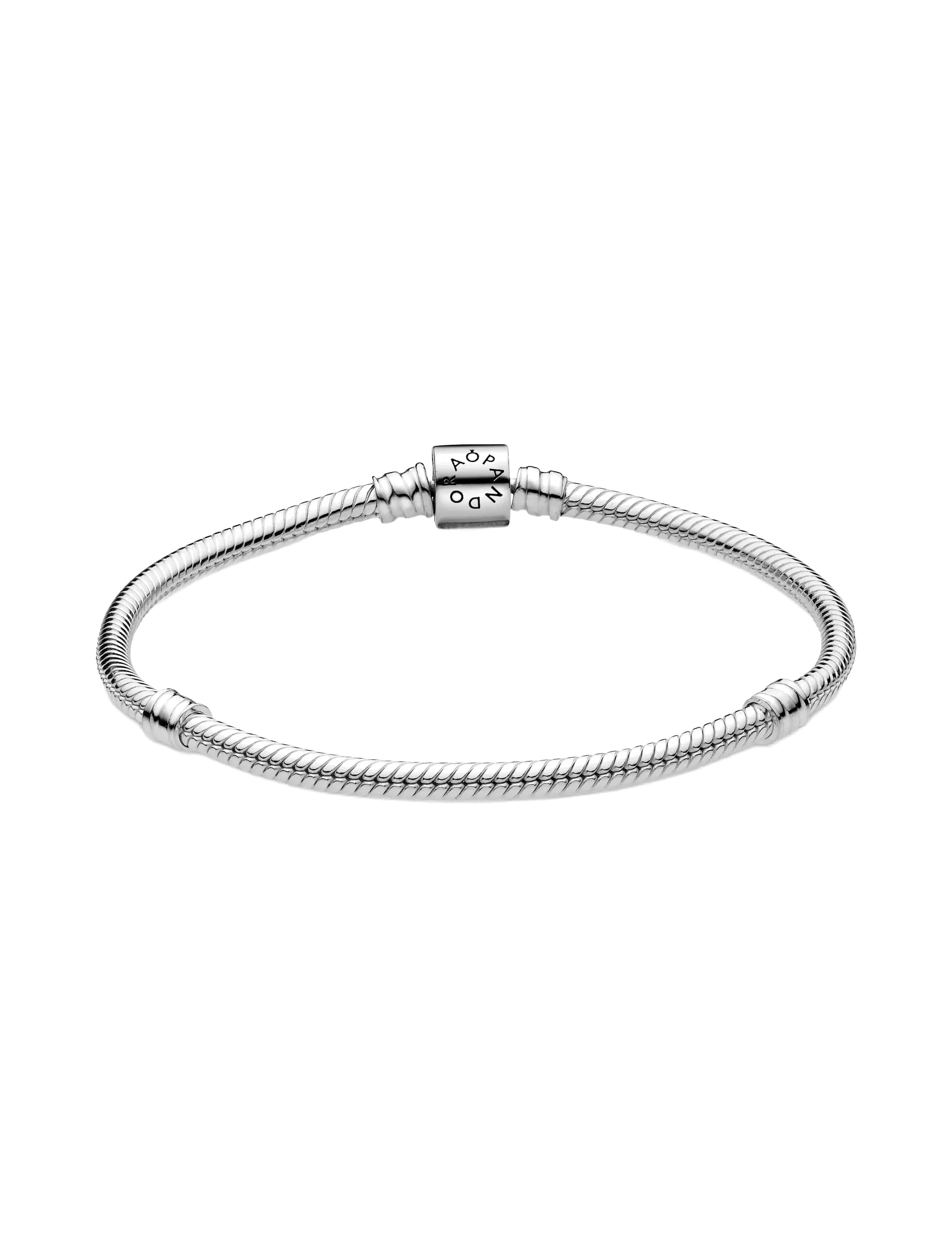 Pandora - Snake chain sterling silver bracelet - kædearmbånd - no color - 2