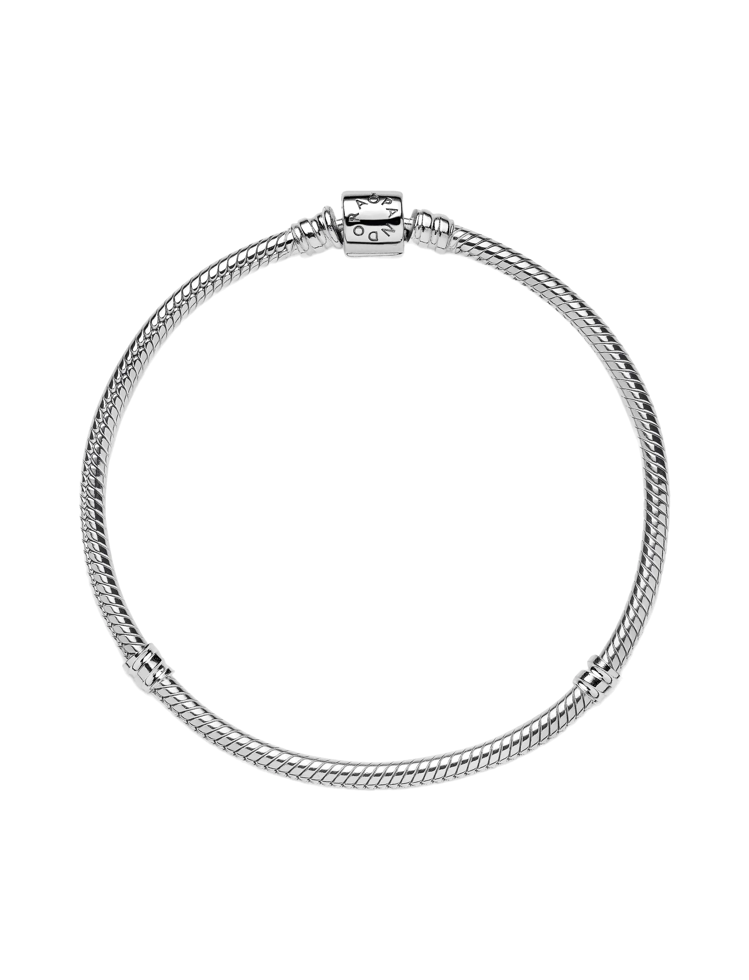 Pandora - Snake chain sterling silver bracelet - kædearmbånd - no color - 3