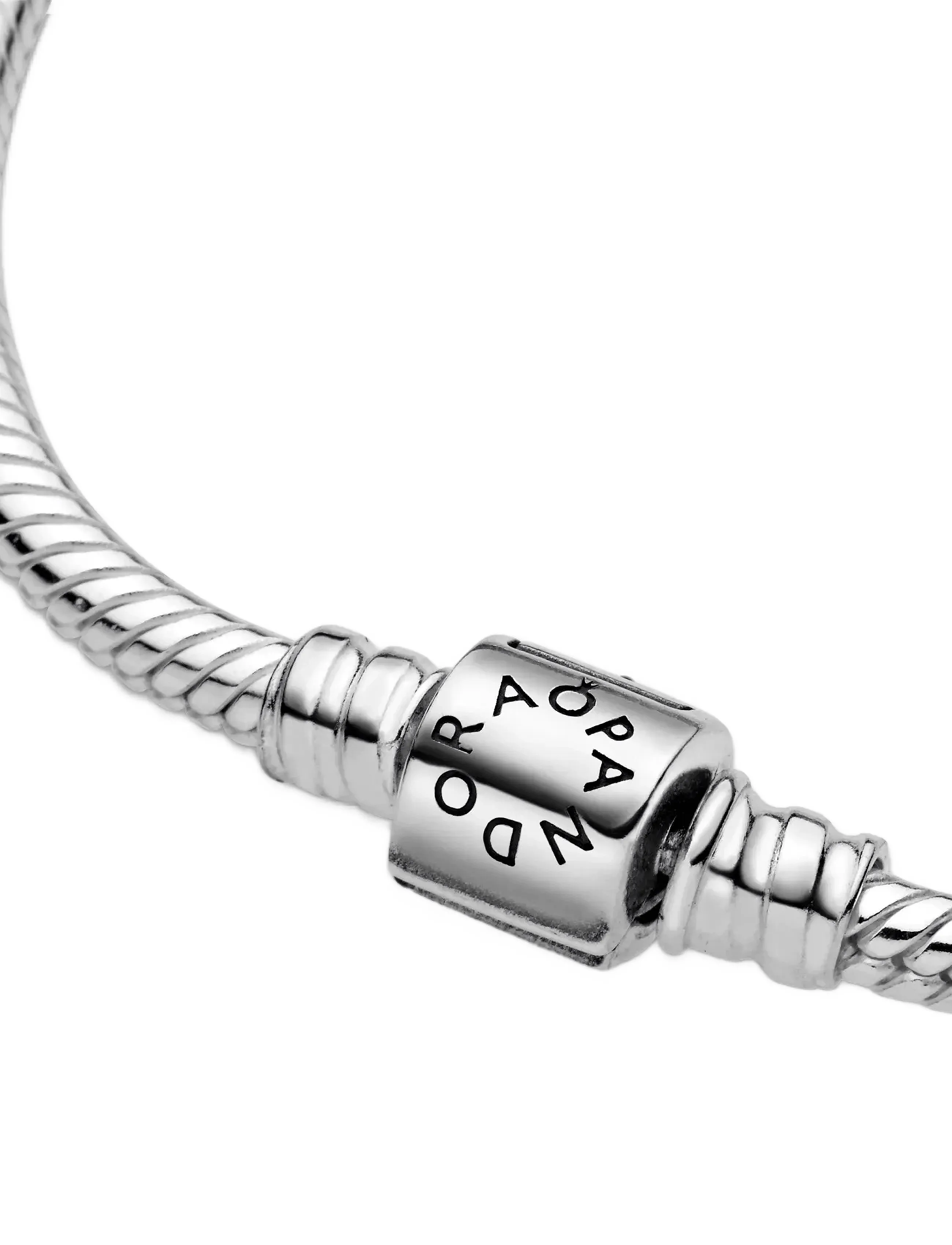 Pandora - Snake chain sterling silver bracelet - kædearmbånd - no color - 5