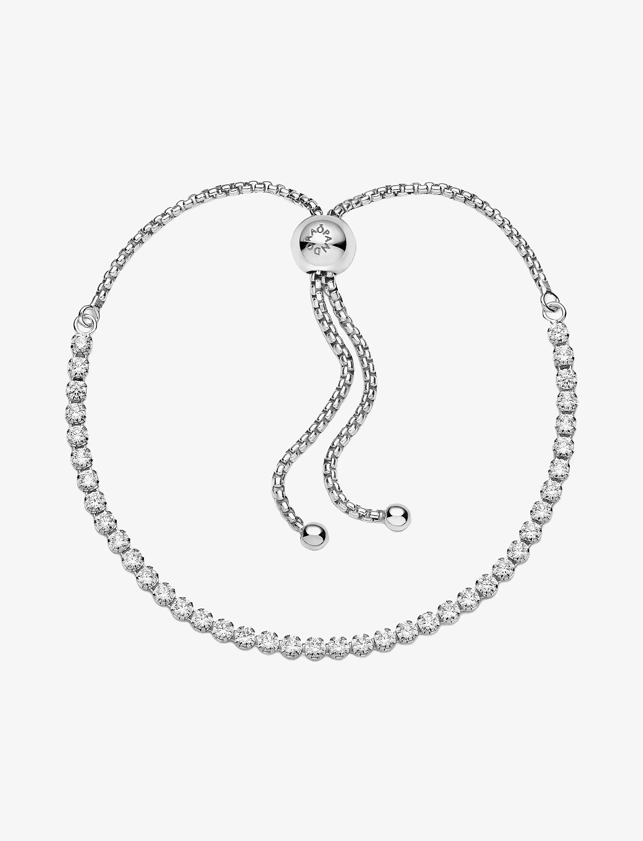 Pandora - Rhodium plated sterling silver bracelet with clear cubic zirconia - kettenarmbänder - clear - 2