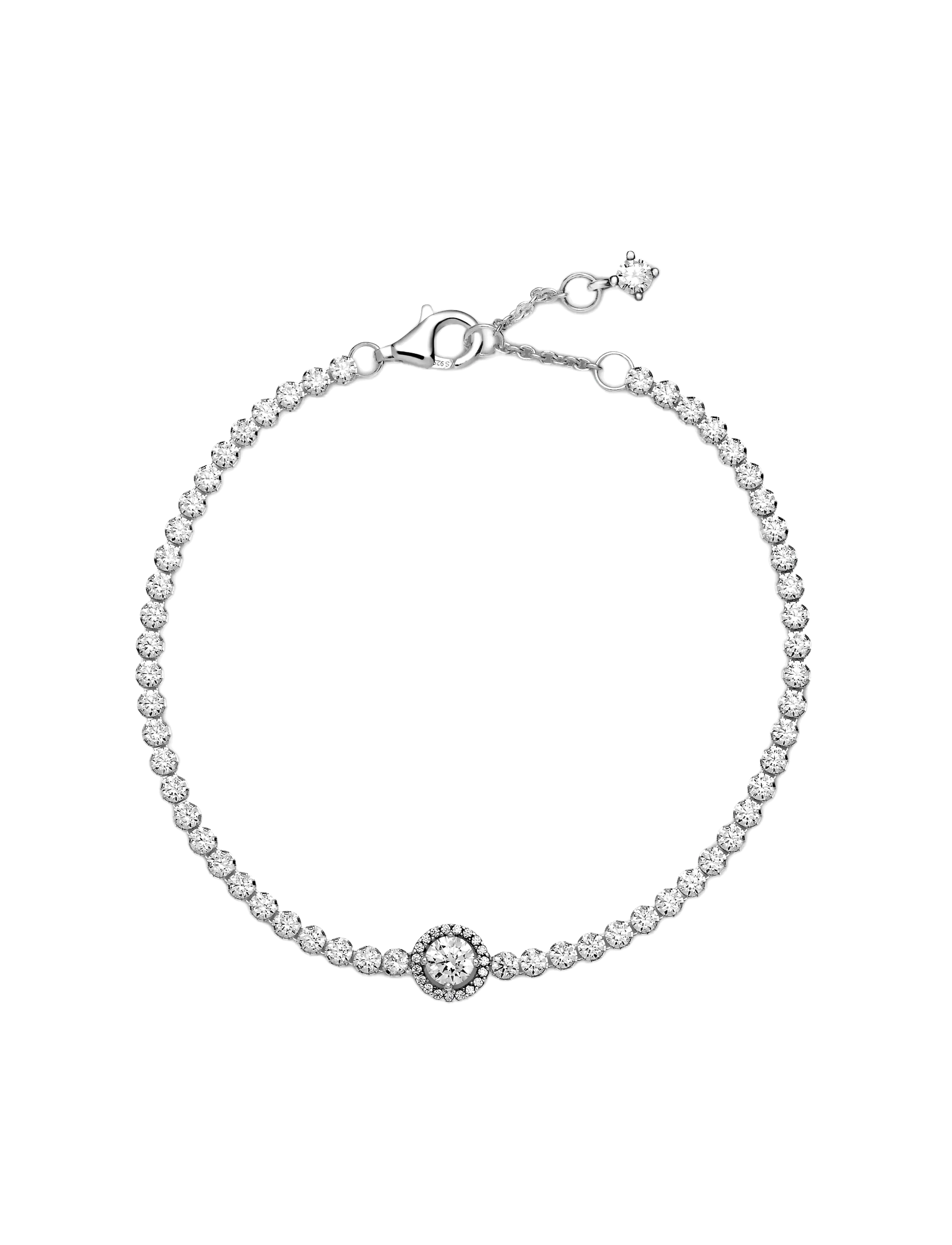 Pandora - Sterling silver bracelet with clear cubic zirconia - keðjuarmbönd - clear - 3