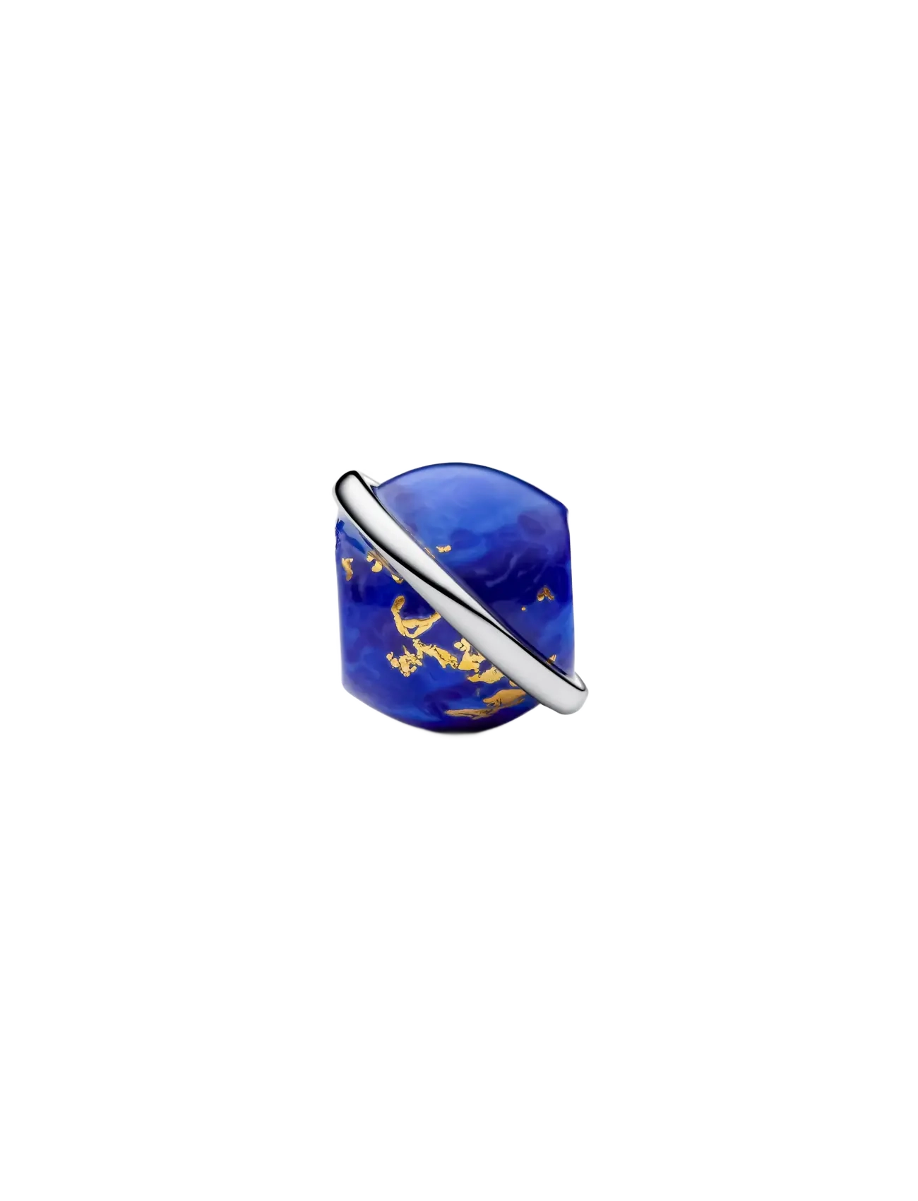 Pandora Platinum Celestial Blue Planet Charm - Vedhæng - BLUE / blue