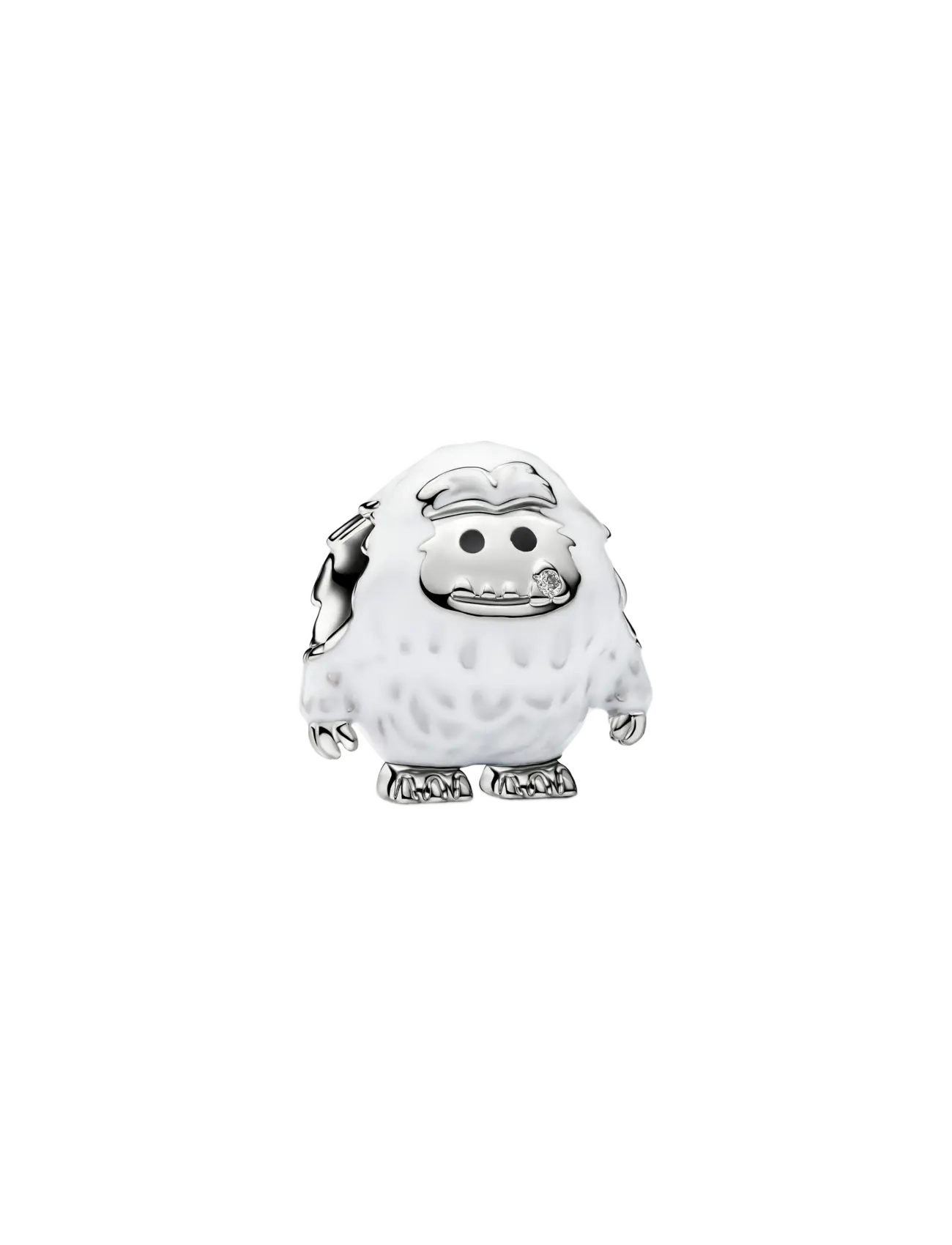 Pandora Platinum Snowy Yeti Charm - Vedhæng - WHITE / white