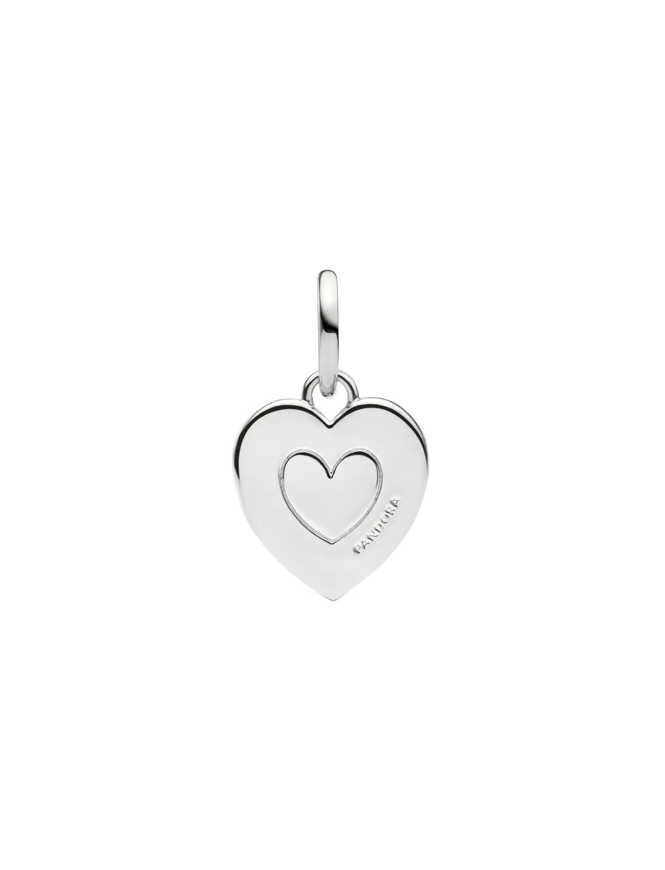 Pandora - Platinum Engravable Purple Heart Dangle Charm - purple - 2