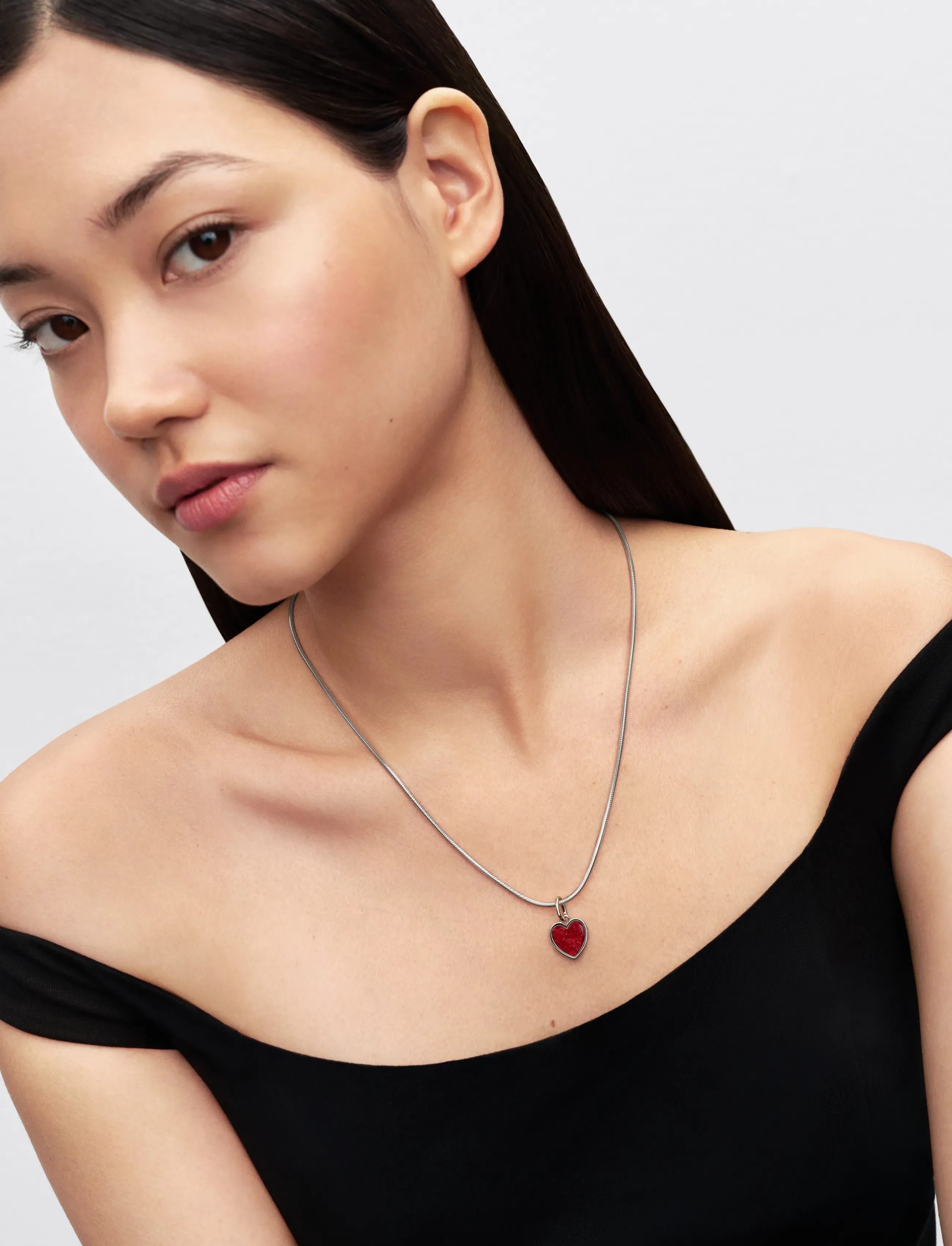 Pandora - Platinum Engravable Blue Heart Dangle Charm - red - 0