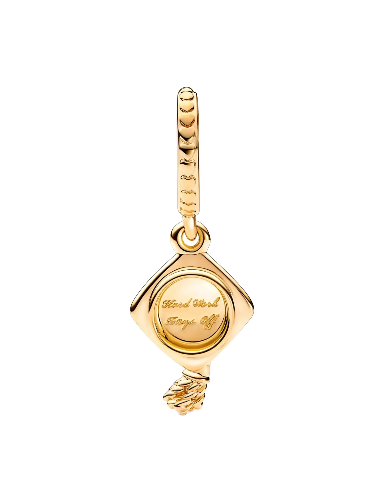 Pandora - Student hat 14k gold-plated dangle - no color - 2