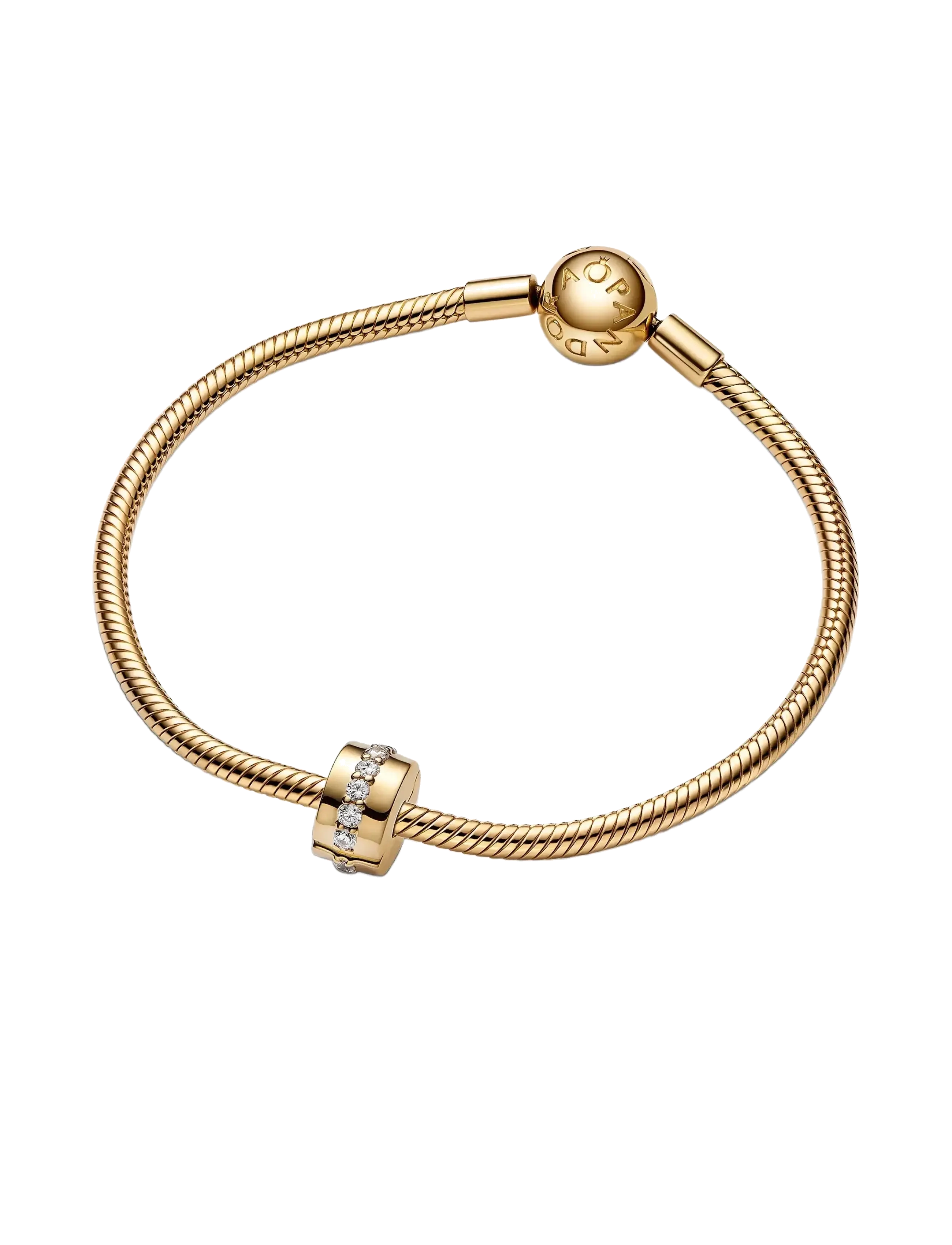 Pandora - Clear Sparkling Row Clip Charm - vedhæng - clear - 2