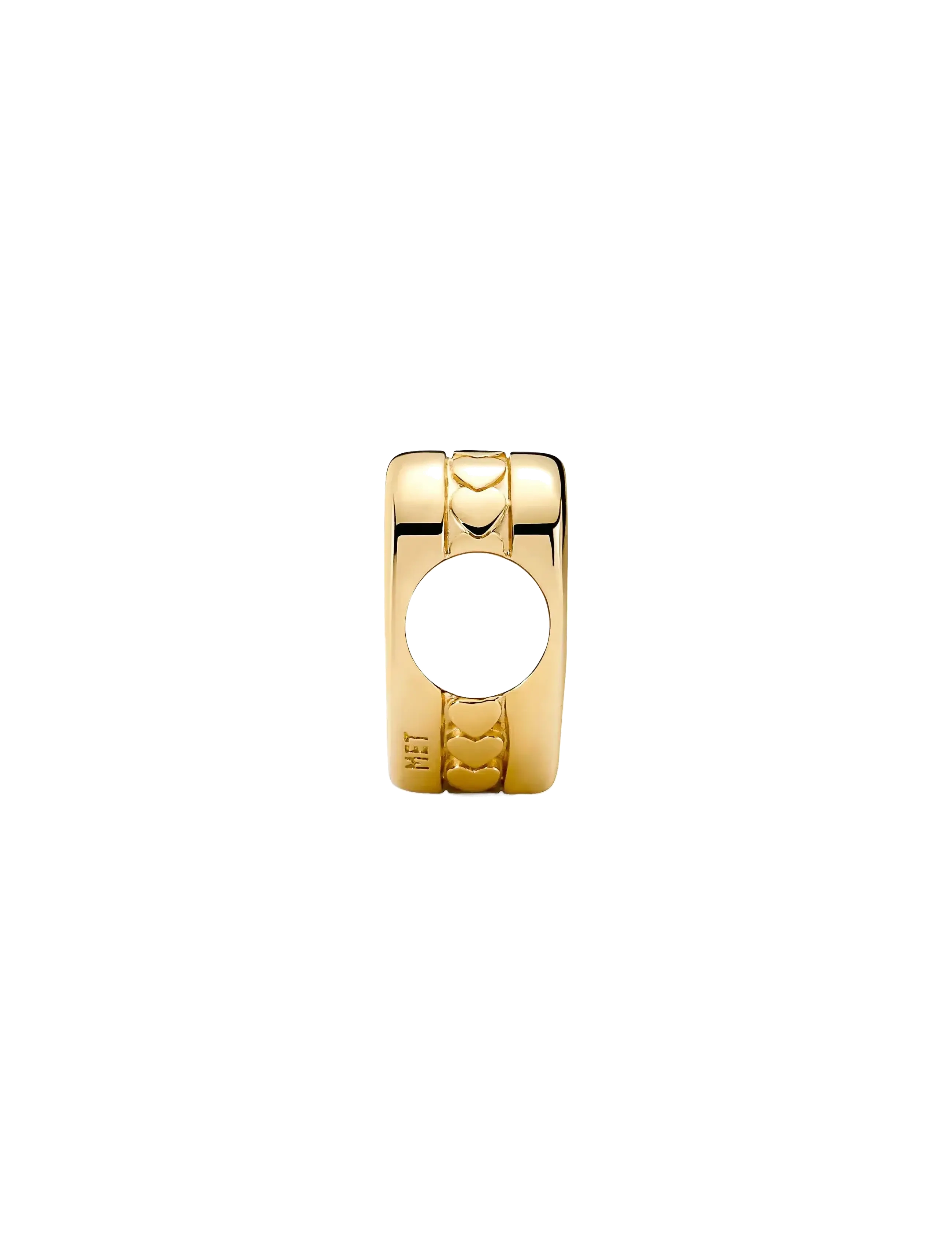 Pandora - Engravable heart 14k gold-plated charm - anhänger - no color - 2