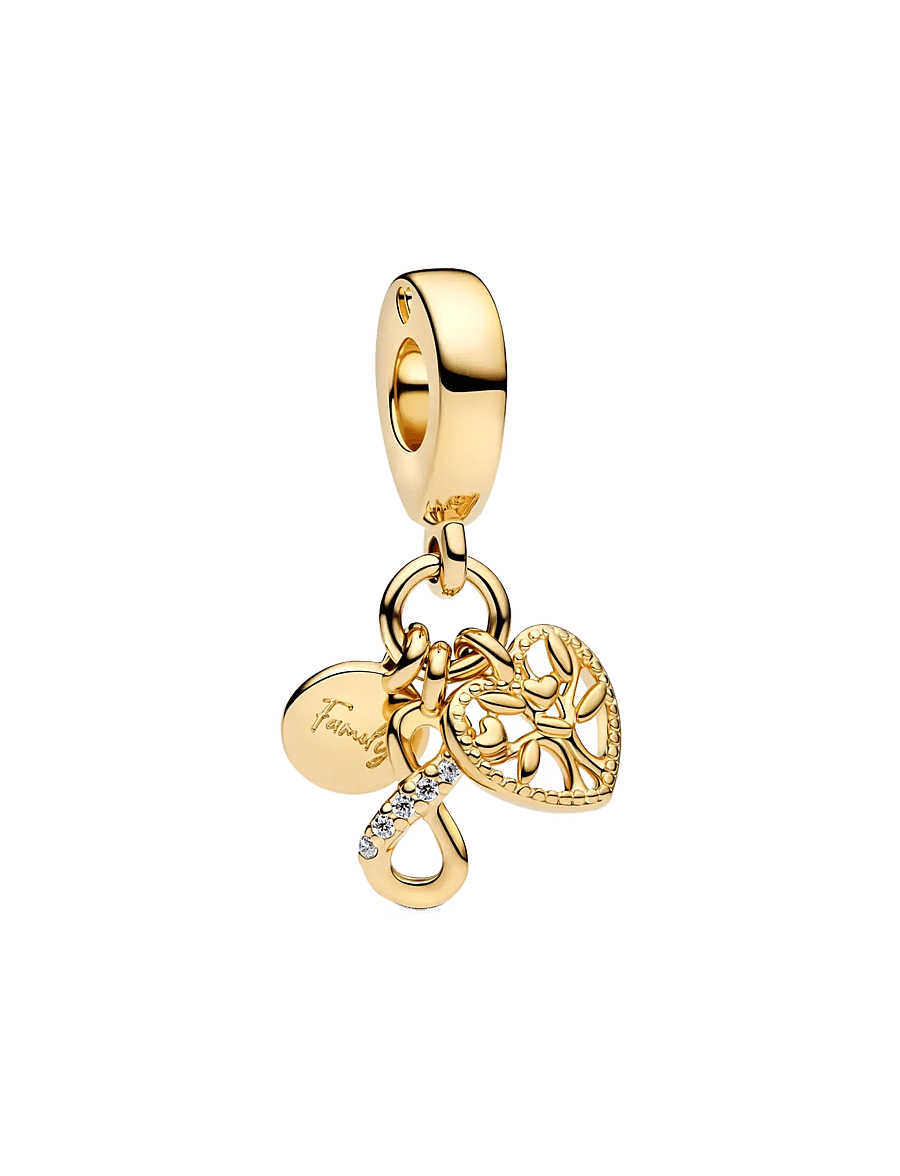 Pandora - Infinity, disc and heart 14k - clear - 1