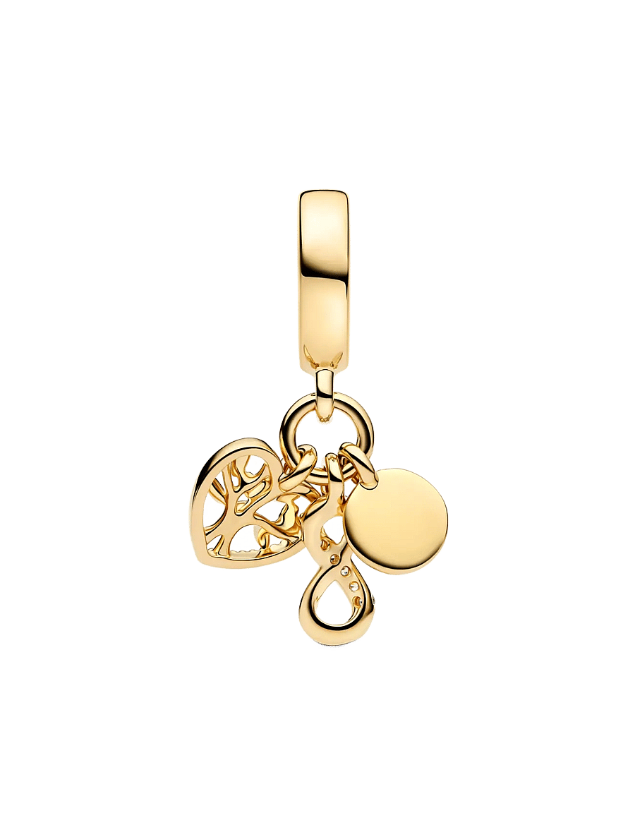 Pandora - Infinity, disc and heart 14k - clear - 2