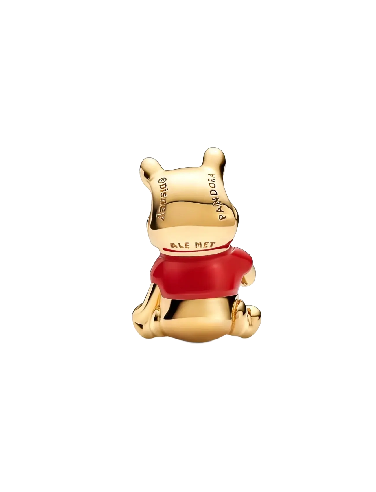 Pandora - Disney Winnie the Pooh 14k gold-plated charm with red and black enamel - pendentifs - red - 2