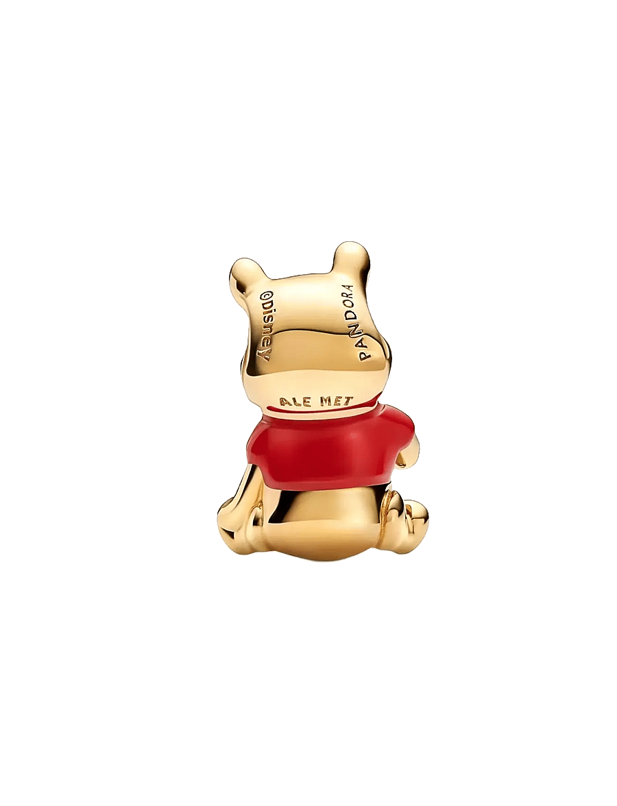 Pandora - Disney Winnie the Pooh 14k gold-plated charm with red and black enamel - pendentifs - red - 2