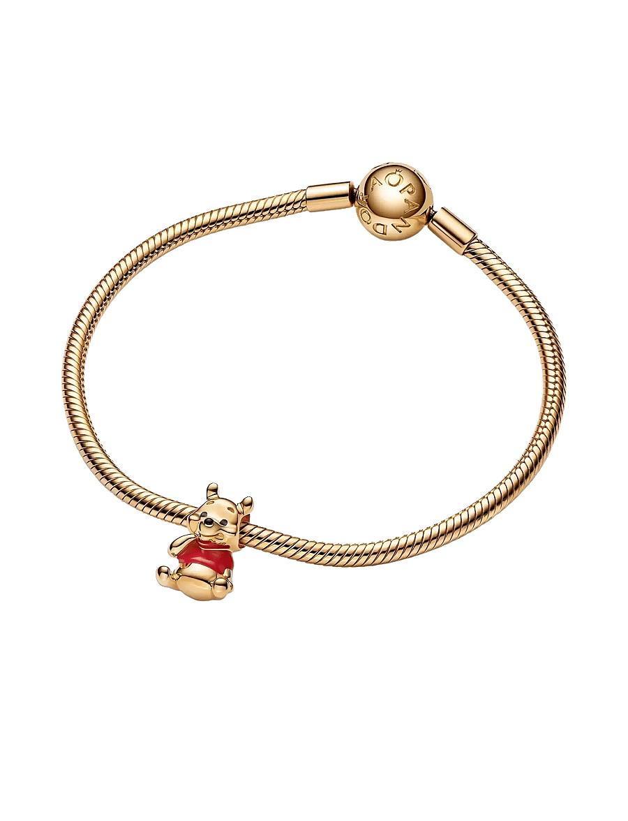 Pandora - Disney Winnie the Pooh 14k gold-plated charm with red and black enamel - pendentifs - red - 3
