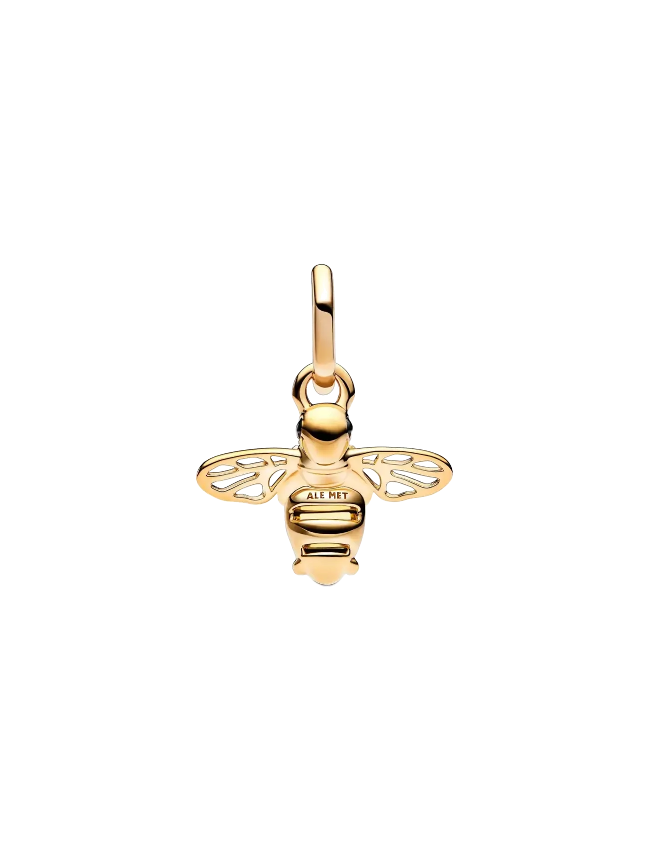 Pandora - Bee 14k gold-plated dangle with black and sulphur yellow crystal, clear cubic zirconia and black ena - anhänger - yellow - 2