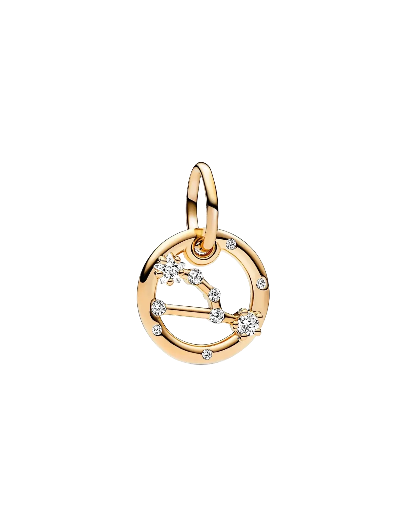 Pandora Taurus zodiac 14k gold-plated dangle with clear cubic zirconia - Charms - CLEAR / undefined