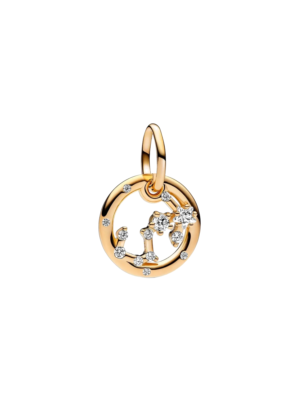 Pandora Scorpio zodiac 14k gold-plated dangle with clear cubic zirconia - Charms - CLEAR / undefined