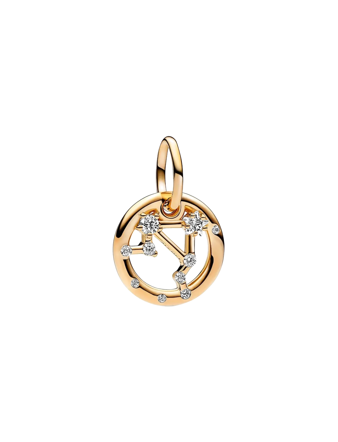 Pandora Libra zodiac 14k gold-plated dangle with clear cubic zirconia - Charms - CLEAR / undefined