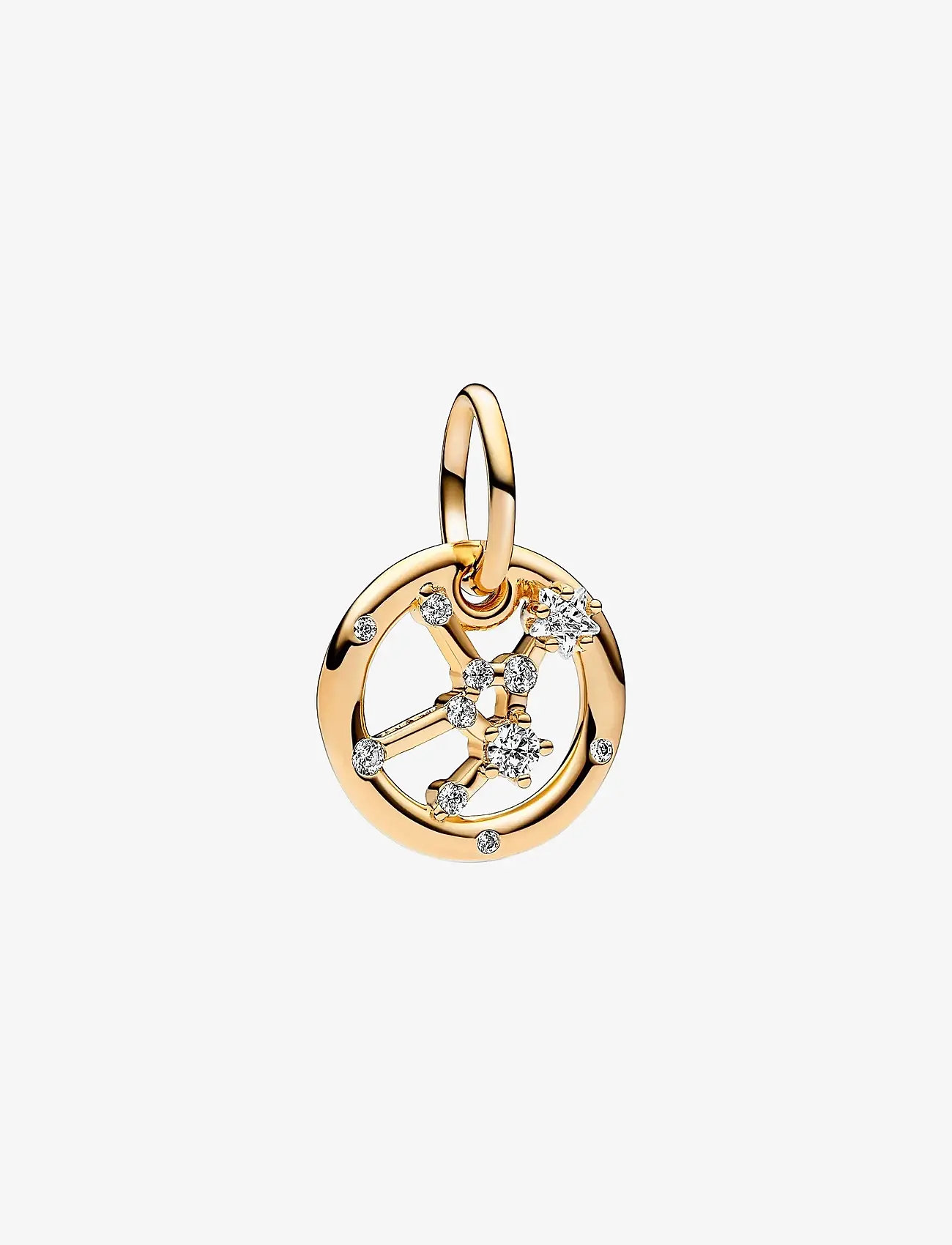 Pandora - Virgo zodiac 14k gold-plated dangle with clear cubic zirconia - ripatsid - clear - 1