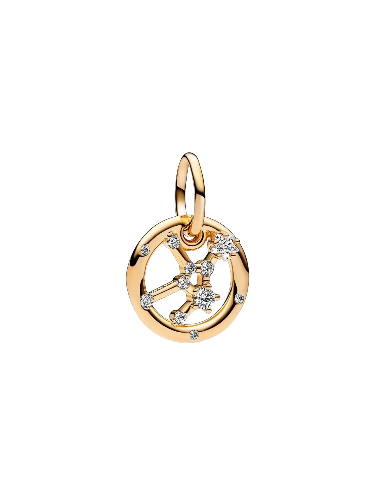 Pandora Virgo zodiac 14k gold-plated dangle with clear cubic zirconia - Accessoarer - CLEAR / undefined