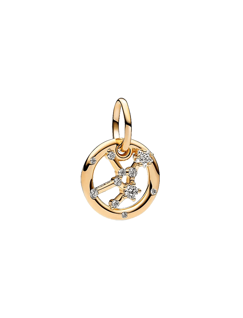 Pandora - Virgo zodiac 14k gold-plated dangle with clear cubic zirconia - ripatsid - clear - 1