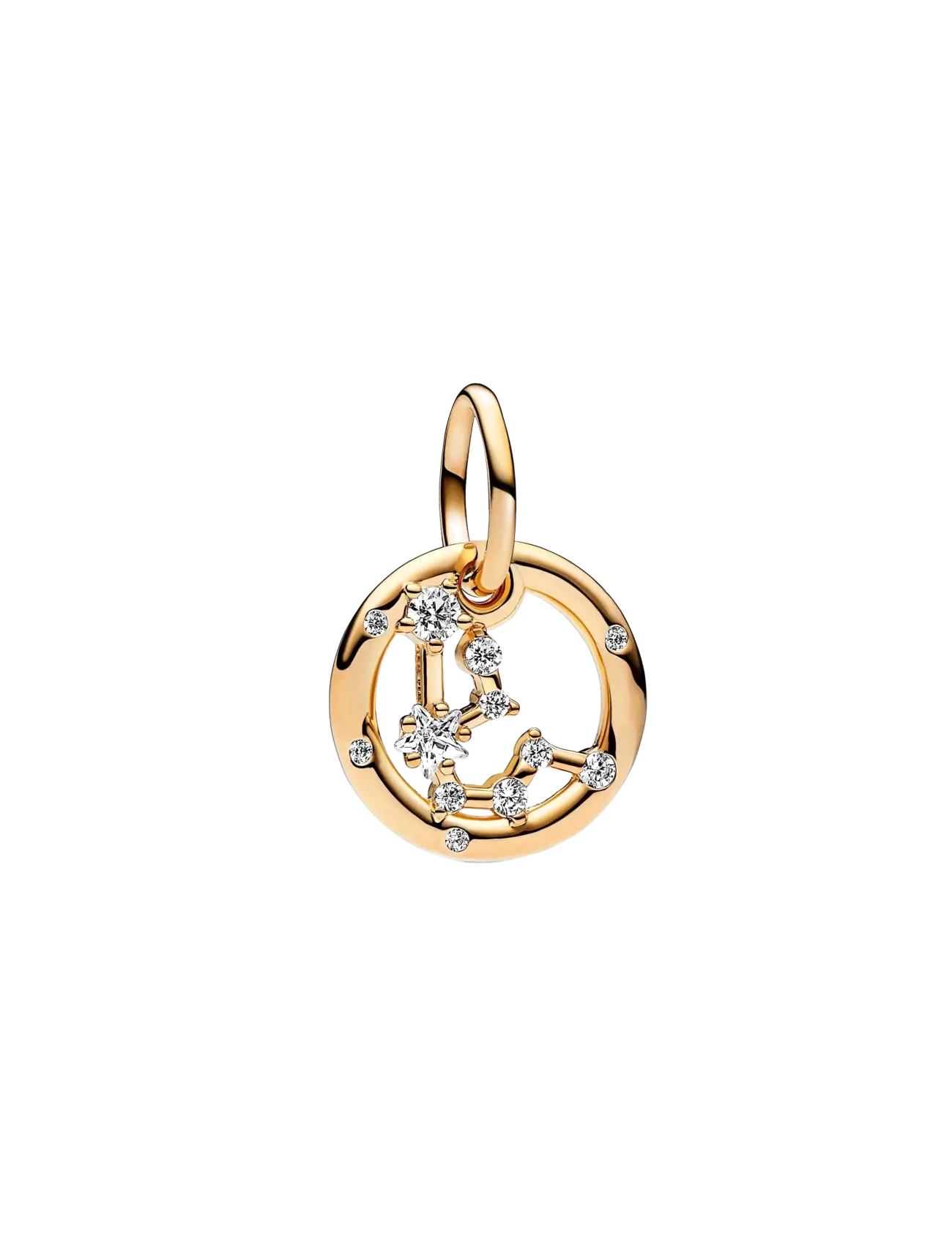 Pandora Aquarius zodiac 14k gold-plated dangle with clear cubic zirconia - Charms - CLEAR / undefined