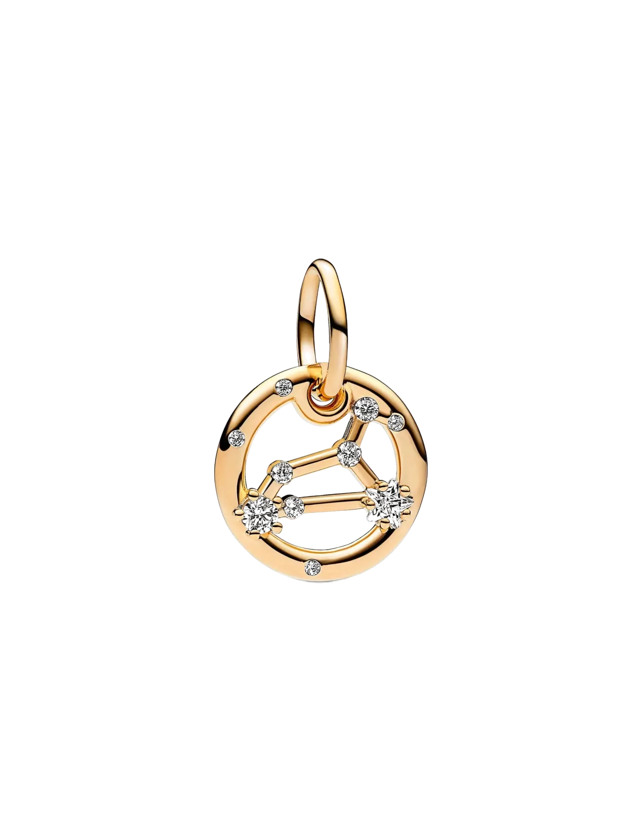 Pandora Leo zodiac 14k gold-plated dangle with clear cubic zirconia - Charms - CLEAR / undefined