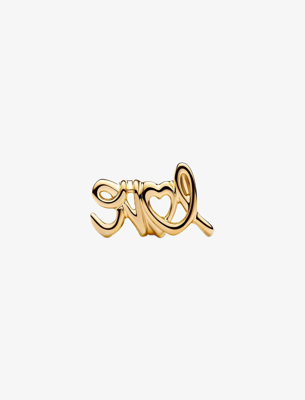Pandora - Love 14k gold-plated charm - vedhæng - no color - 2