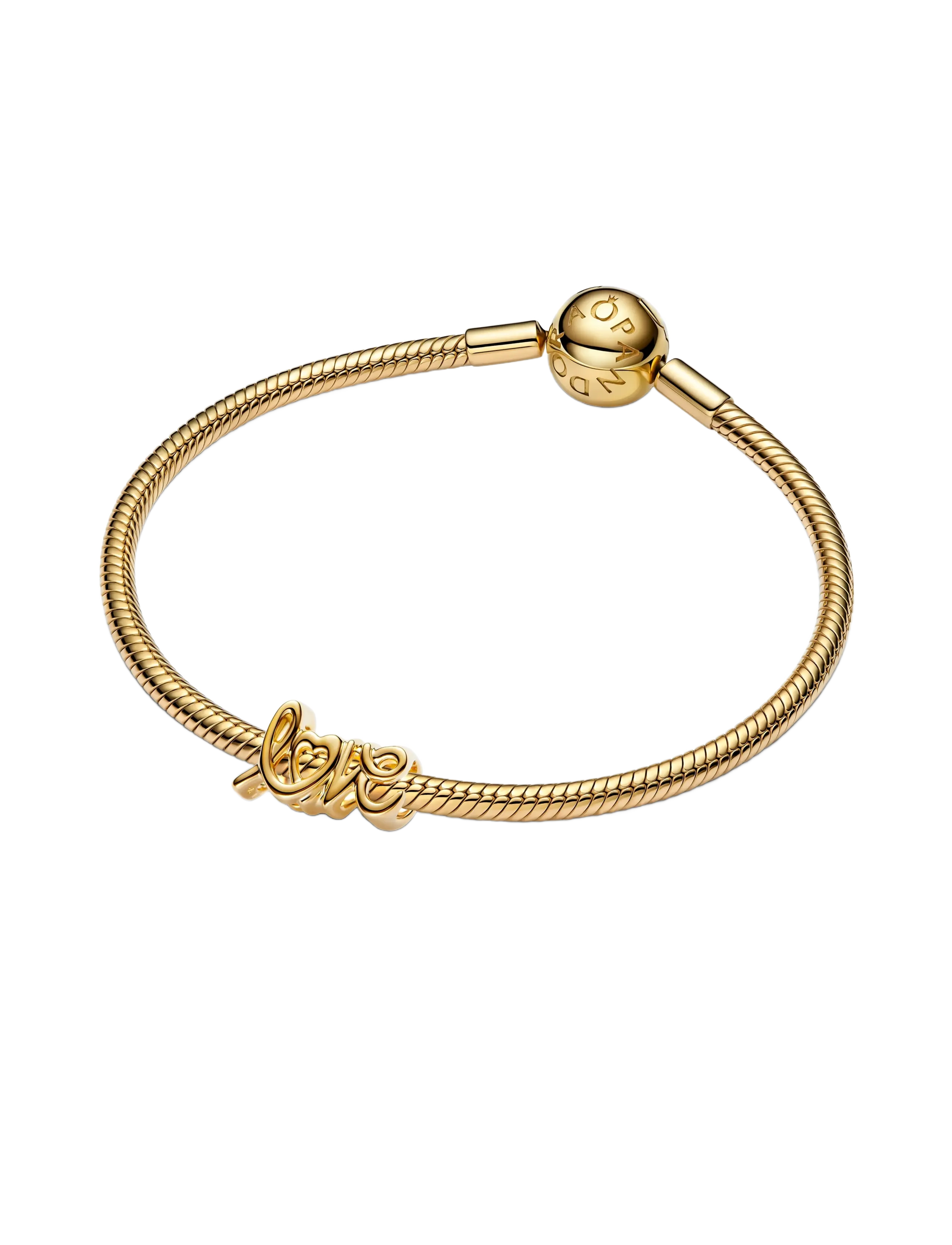 Pandora - Love 14k gold-plated charm - pendentifs - no color - 3