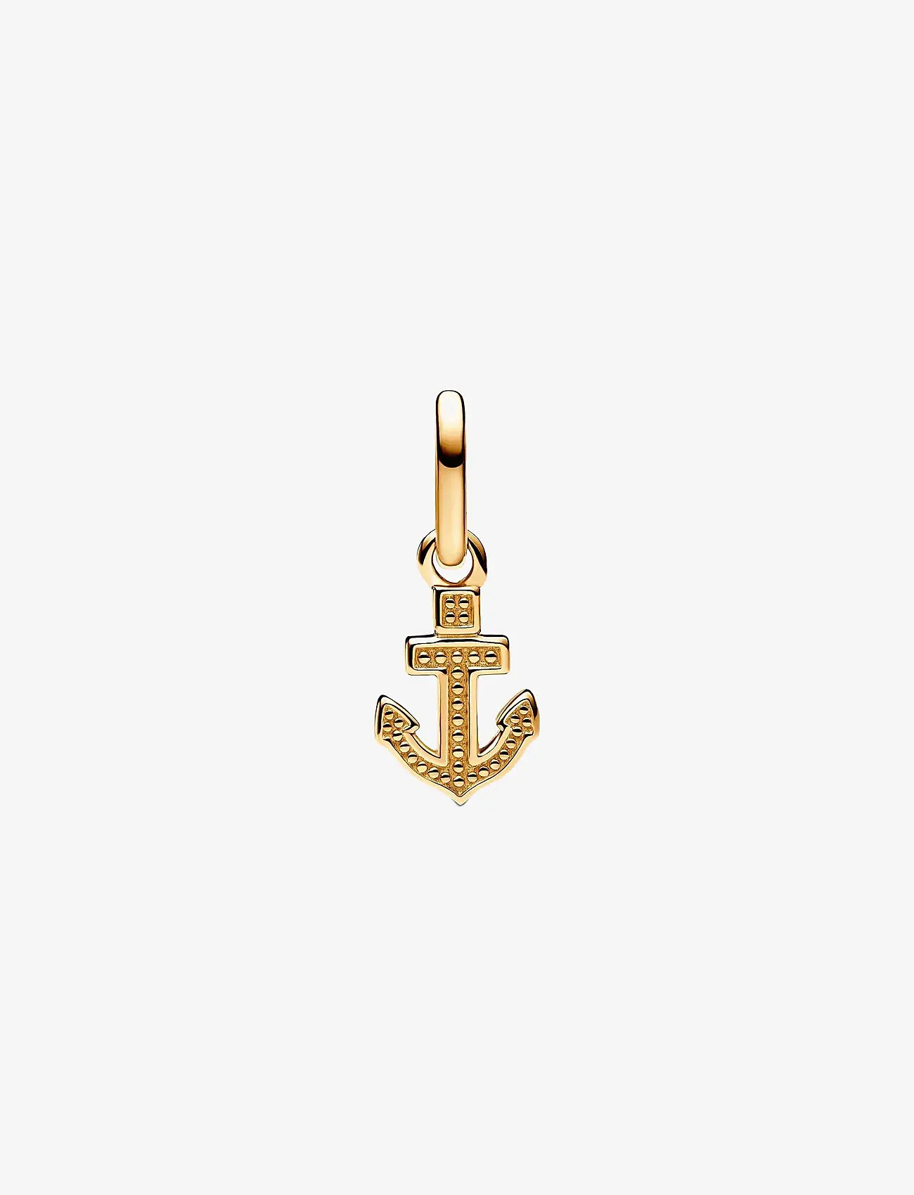 Pandora - Anchor 14k gold-plated mini dangle with clear cubic zirconia - vedhæng - clear - 2