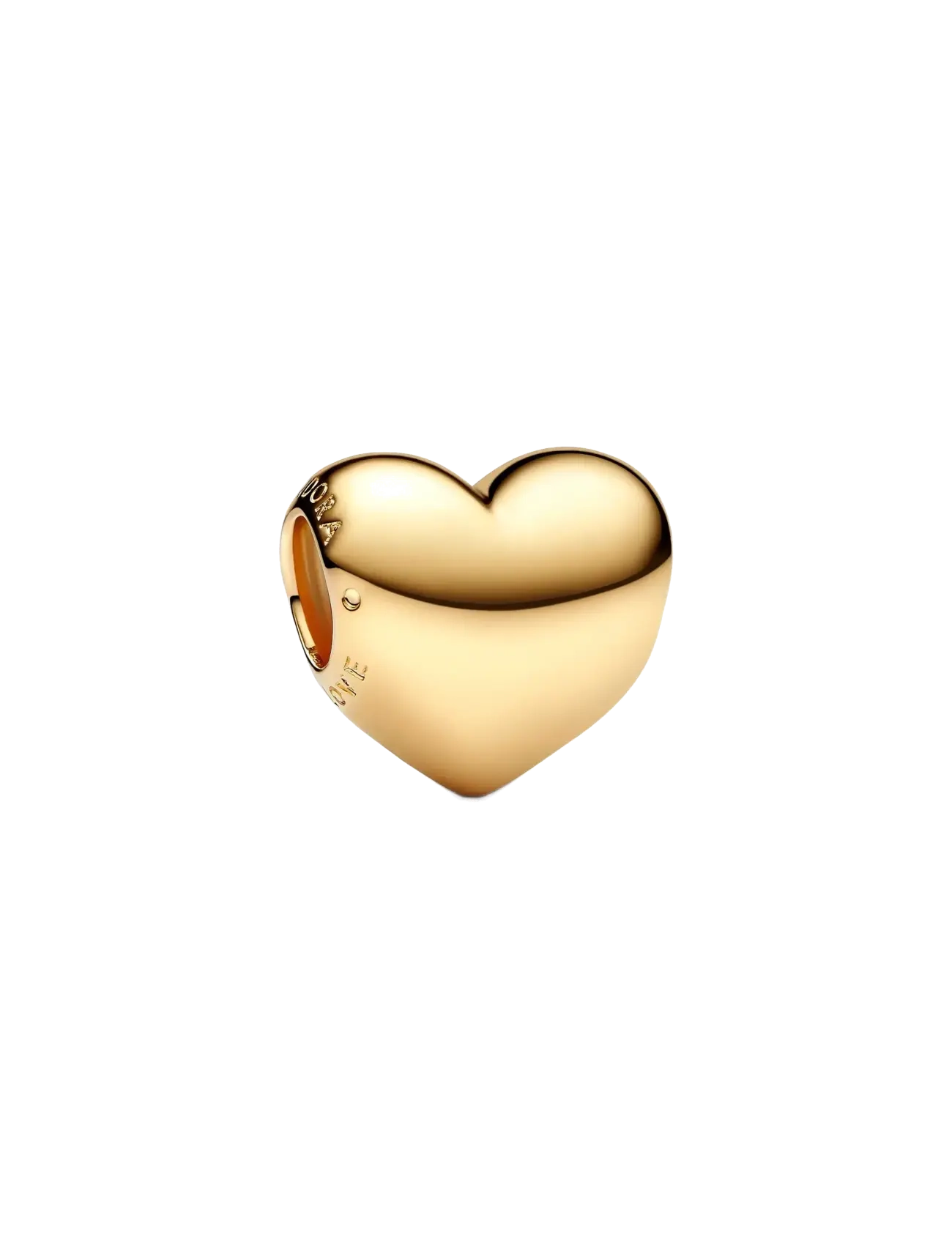Pandora Engravable medium heart 14k gold-plated charm - Charms - NO COLOR / undefined
