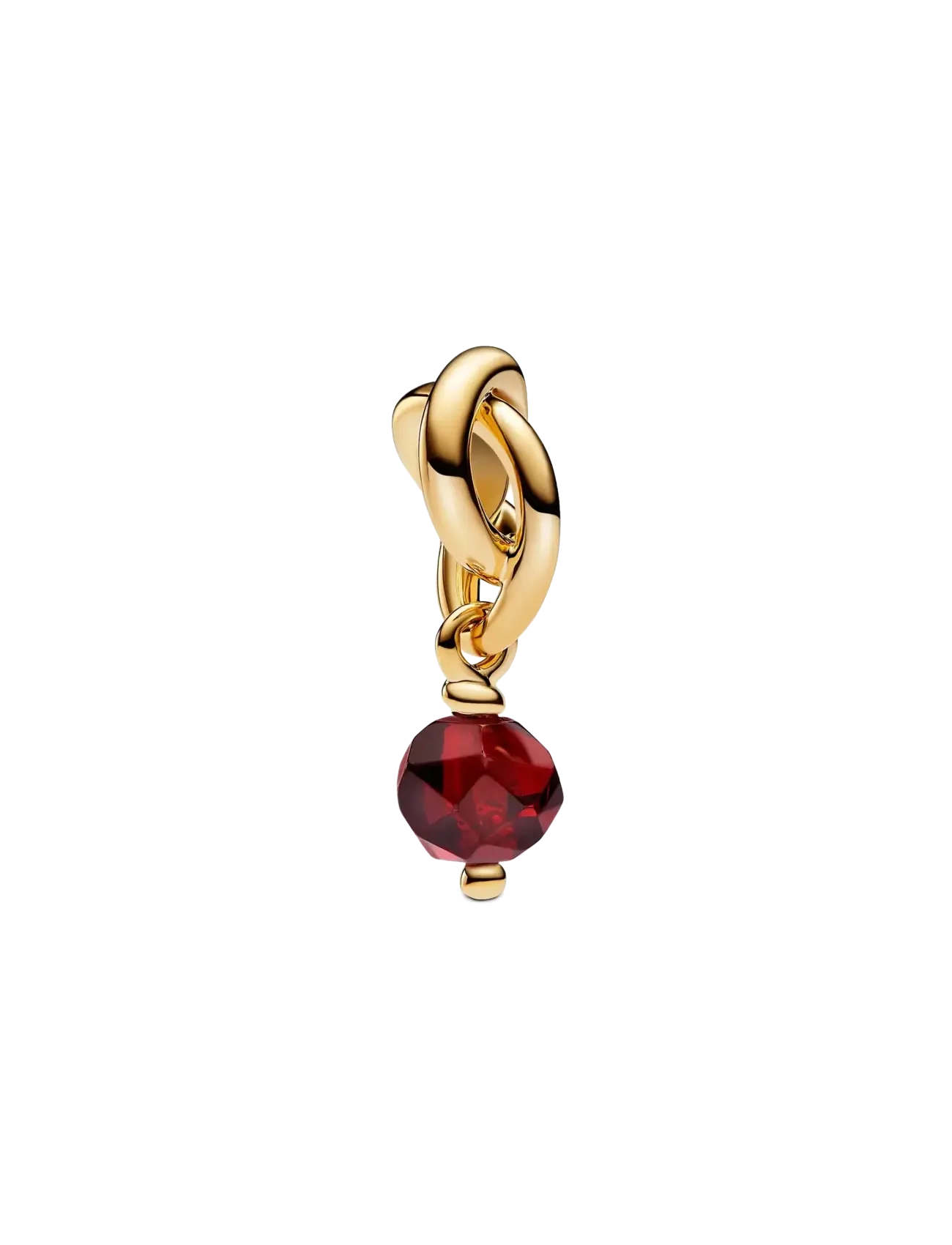 Pandora Faceted Red Eternity Circle Dangle - Charms - RED / gold