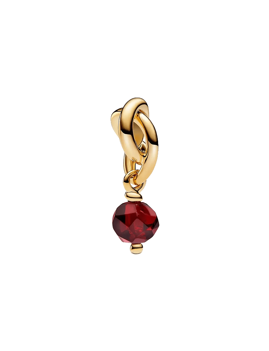 Pandora - Faceted Red Eternity Circle Dangle - hängen & berlocker - red - 1