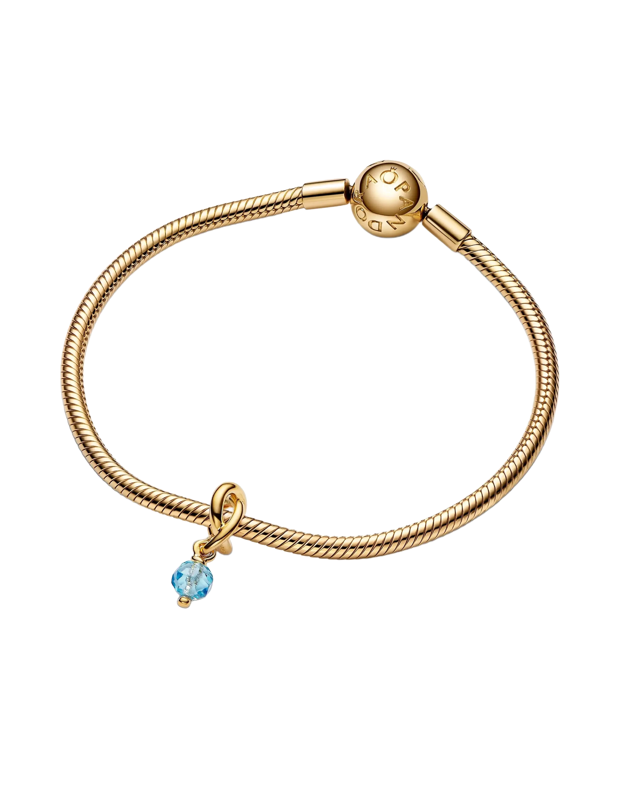 Pandora - Faceted Sea Aqua Blue Eternity Circle - hengiskraut - light blue - 2