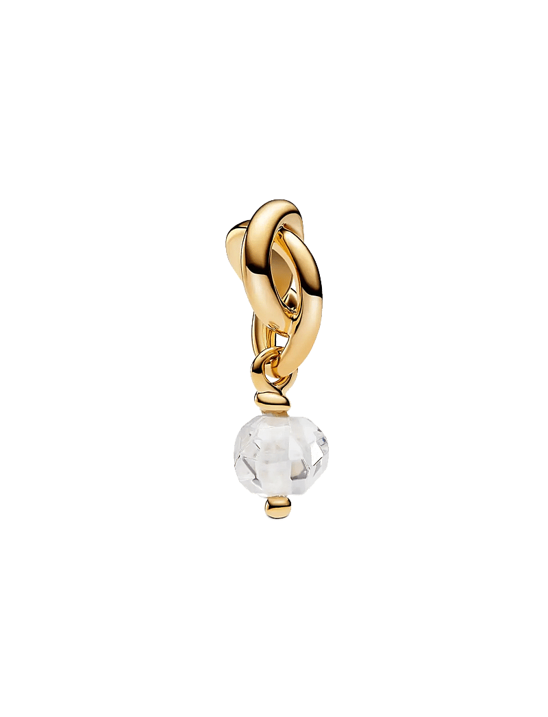 Pandora - 14k Gold-plated dangle with clear cubic zirconia - hengiskraut - clear - 1